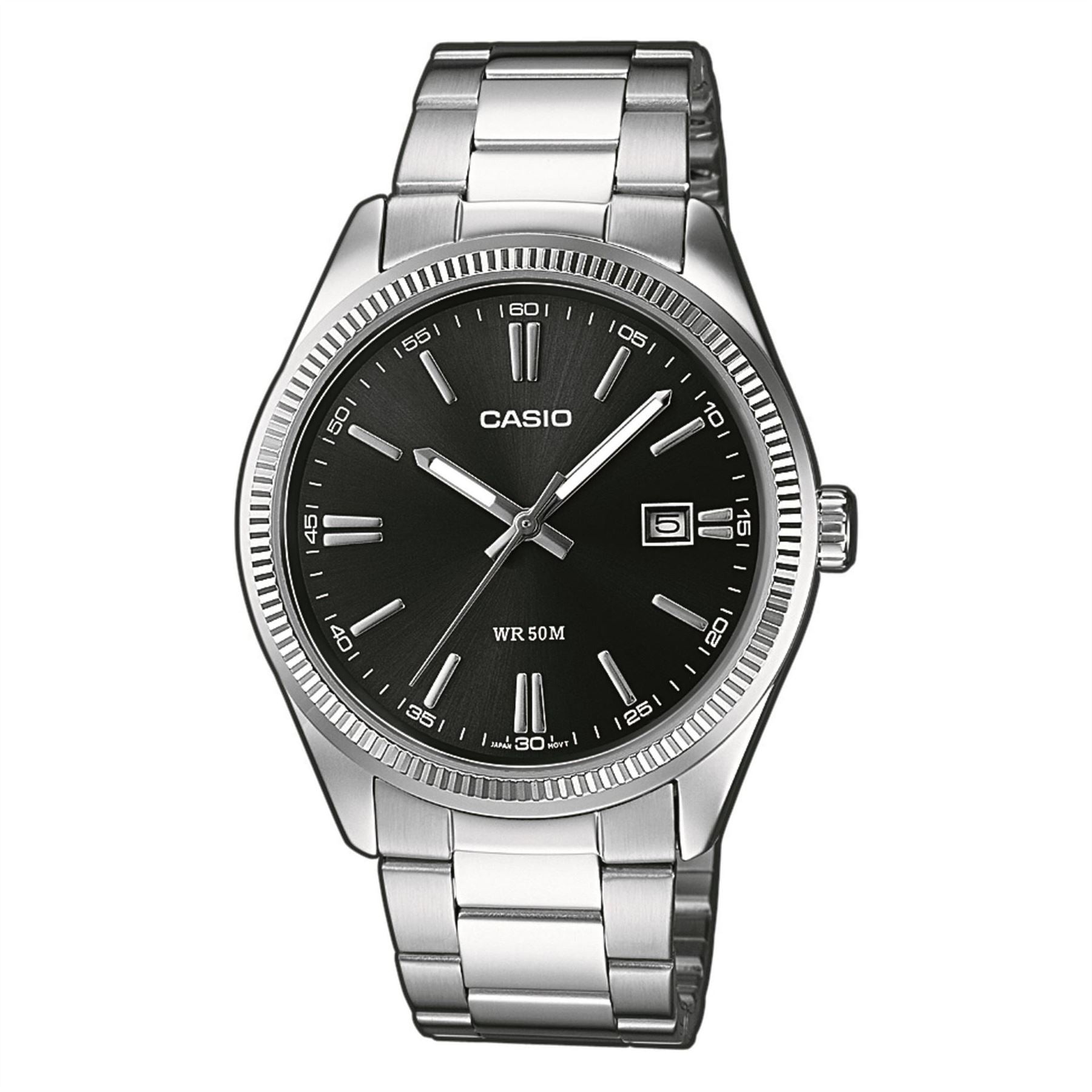 Casio Analogue Stainless Steel 50m Water Resistant Watch