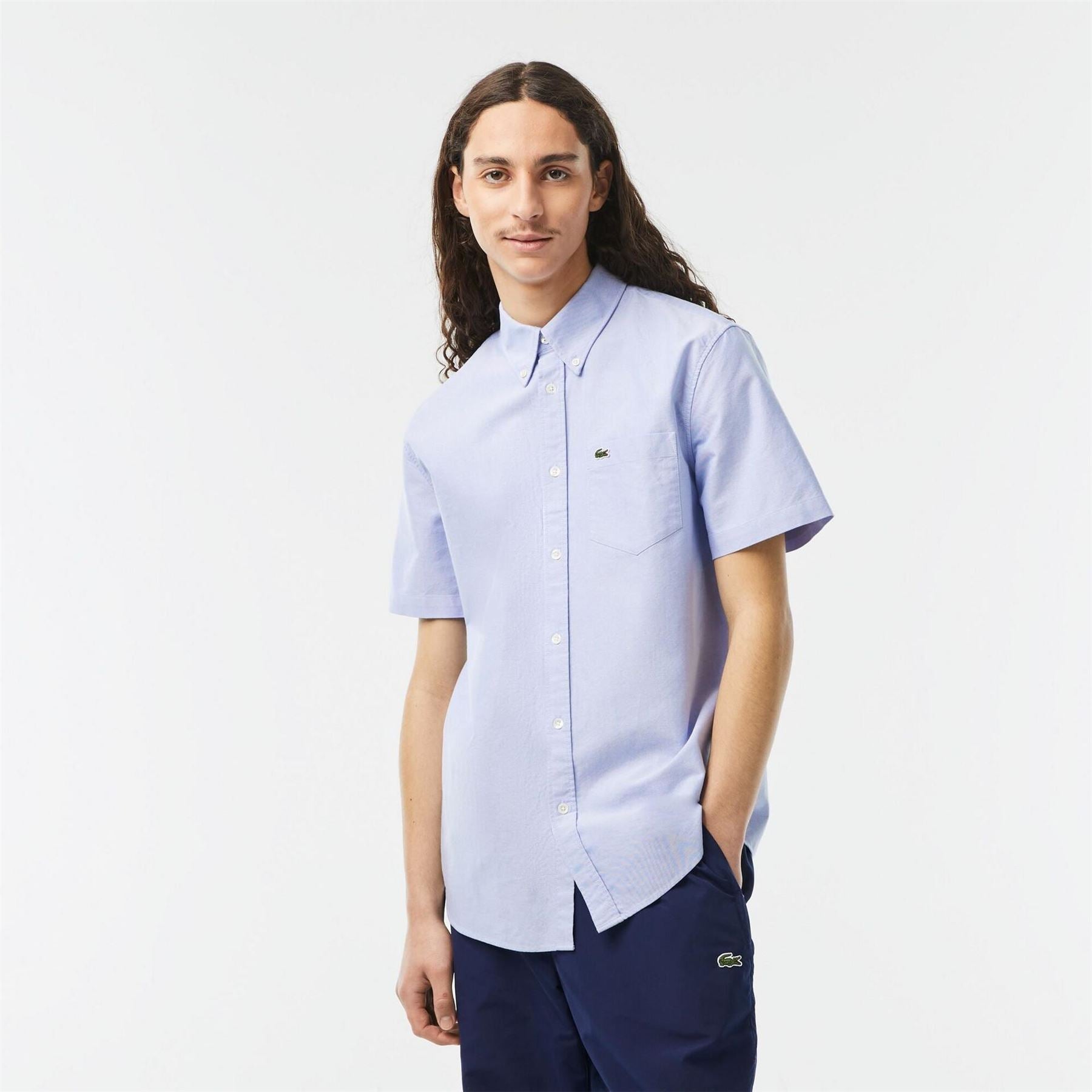 Lacoste Regular Fit Oxford Plain Shirt