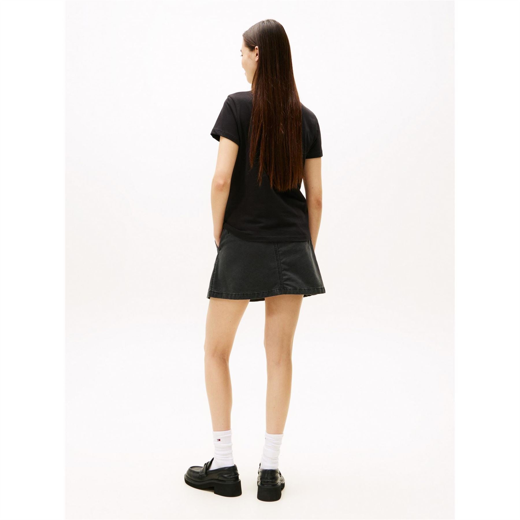 Tommy Jeans Flag Graphic Crew Neck Short Sleeve T-Shirt
