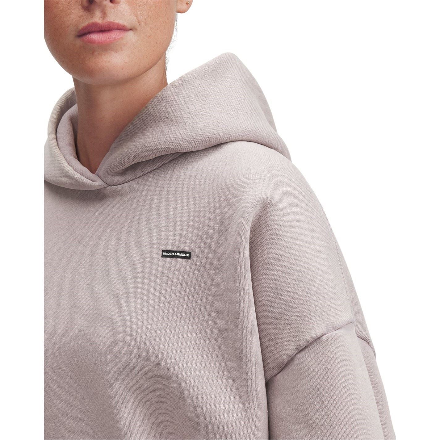 Under Armour Icon Hooded Neck Drop Shoulder Long Sleeve Top