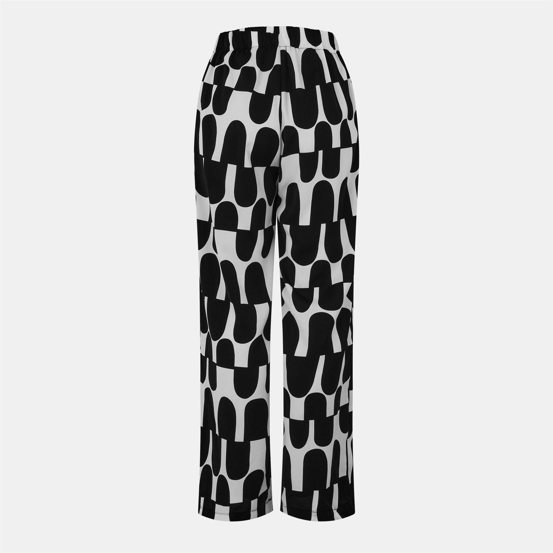 AX Paris And Cream Printed Geometric Trousers
