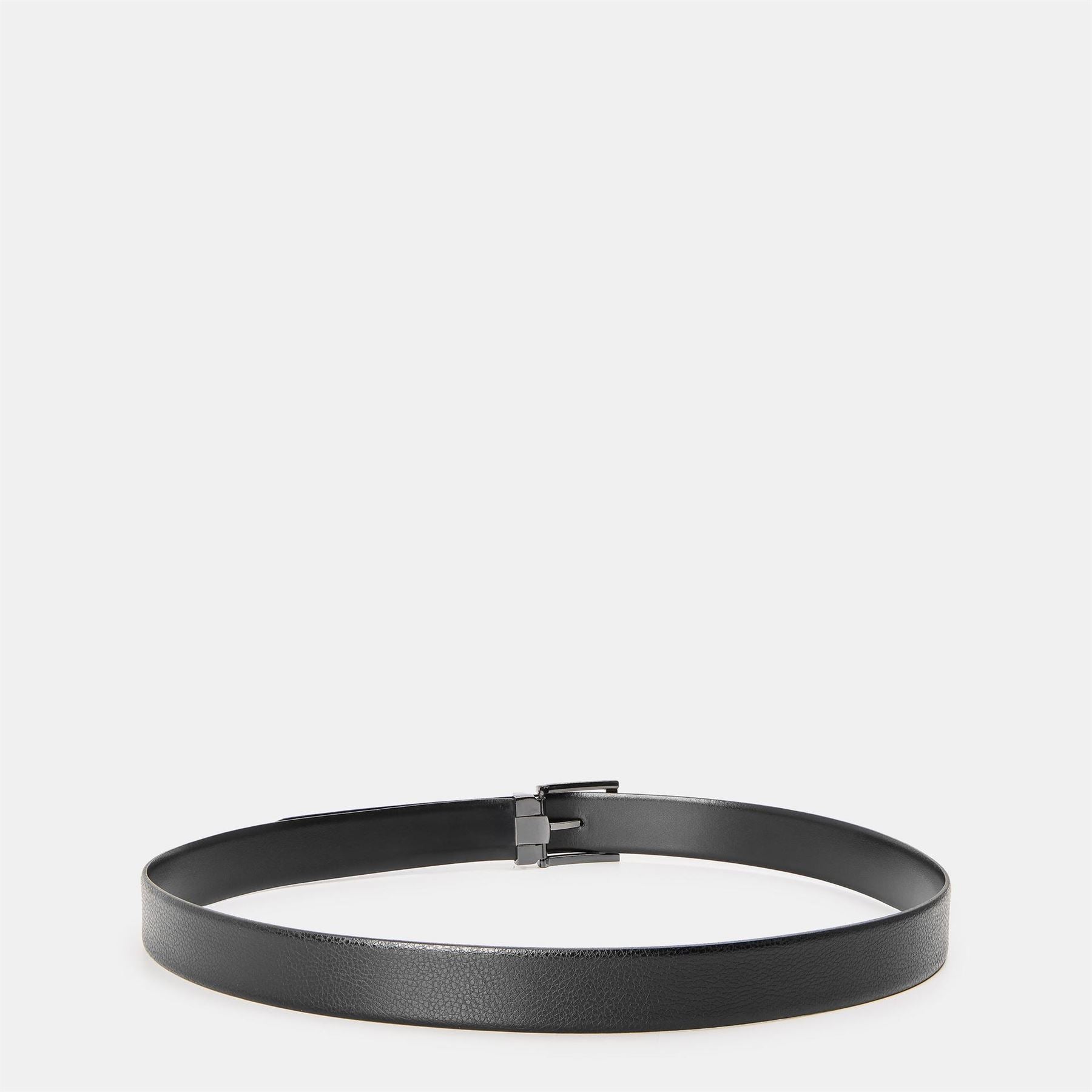 Boss Leather Pin Buckle Belt with Metal Logo