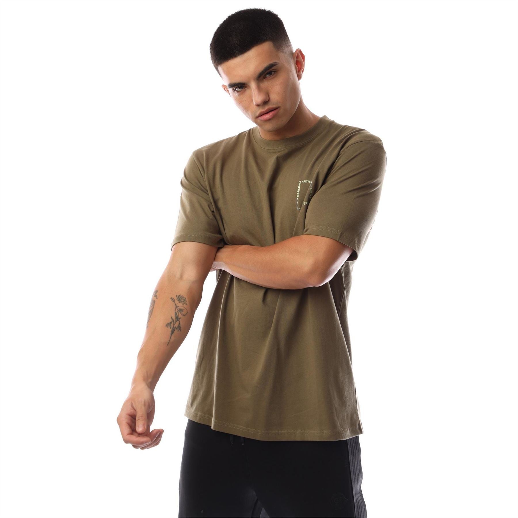 Marshall Artist Chevron Box Crew Neck Short Sleeve Jersey T-Shirt
