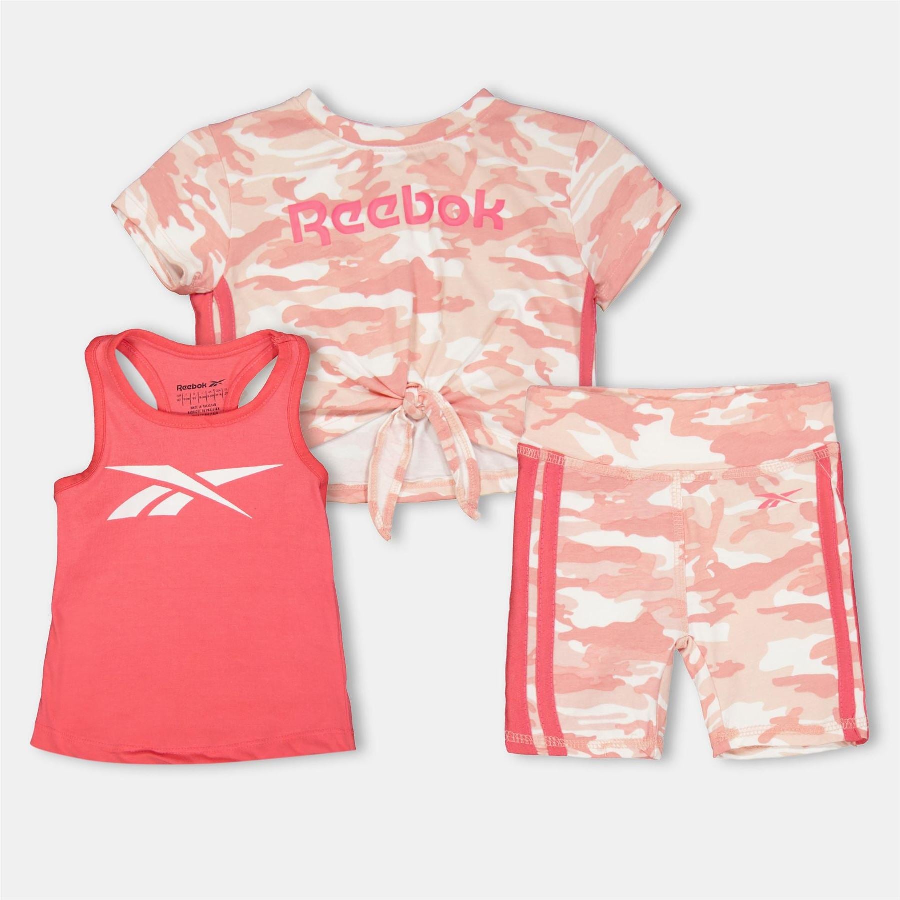 Reebok Camo Crew Neck Short Sleeve T-Shirt and Short Set