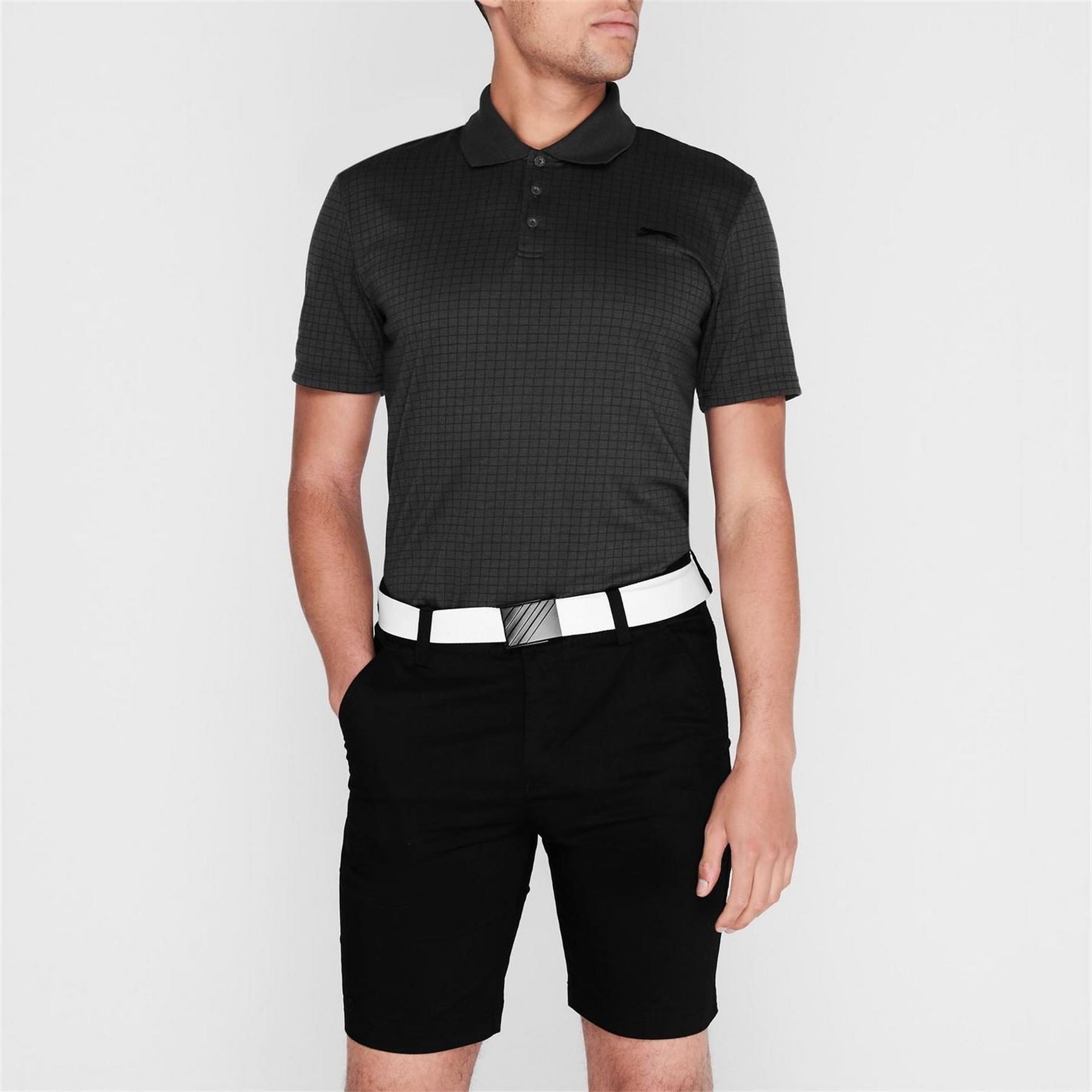 Slazenger Mens Check Golf Polo