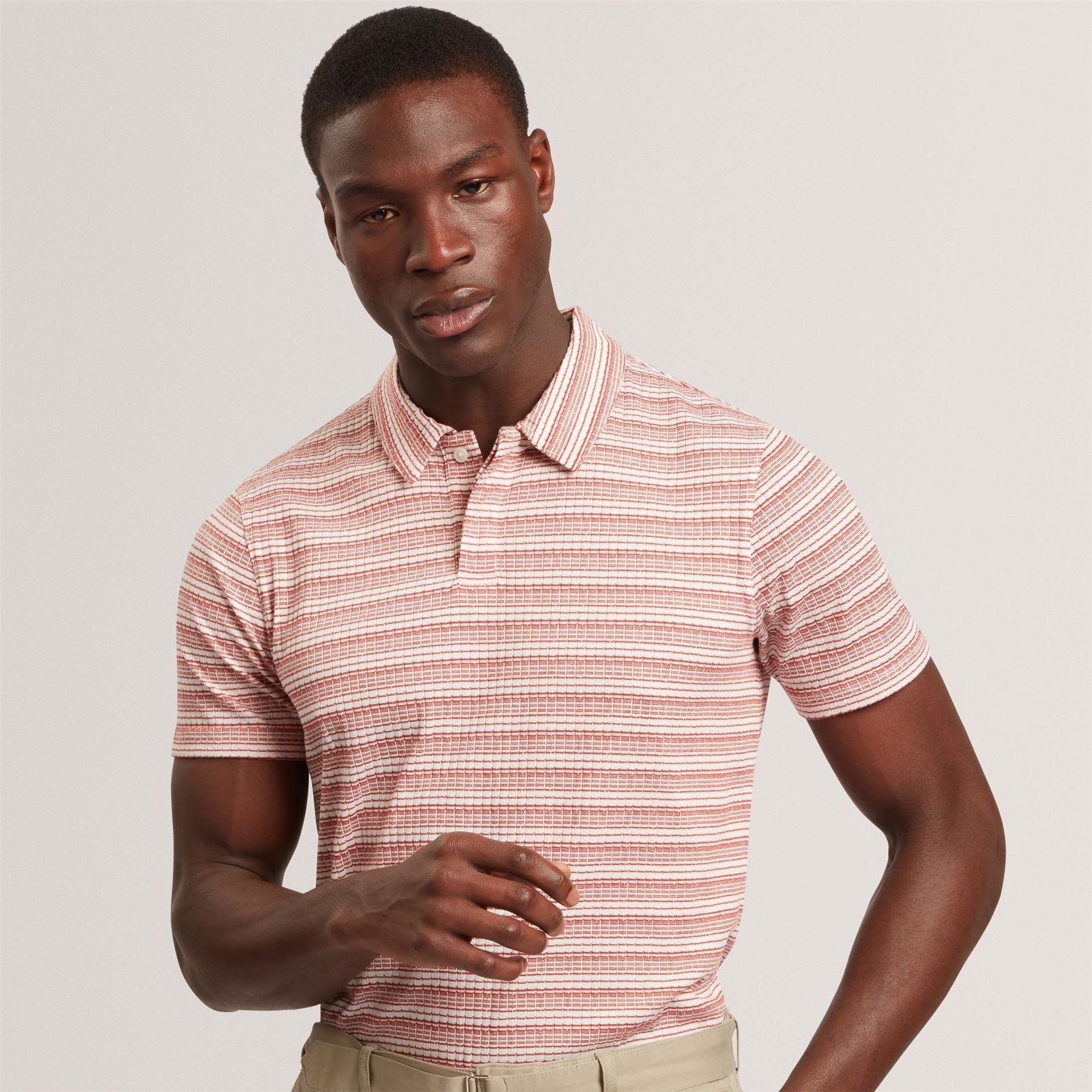 Ted Baker Ss Striped Polo Sn62