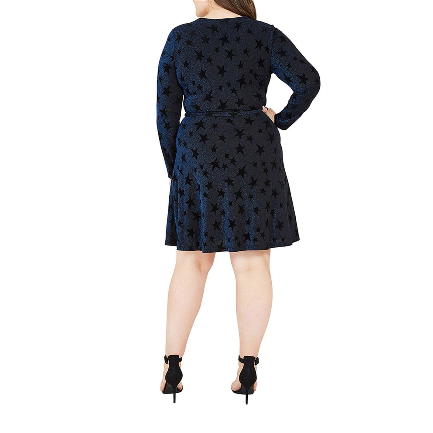 Yumi Velour Star Wrap Dress
