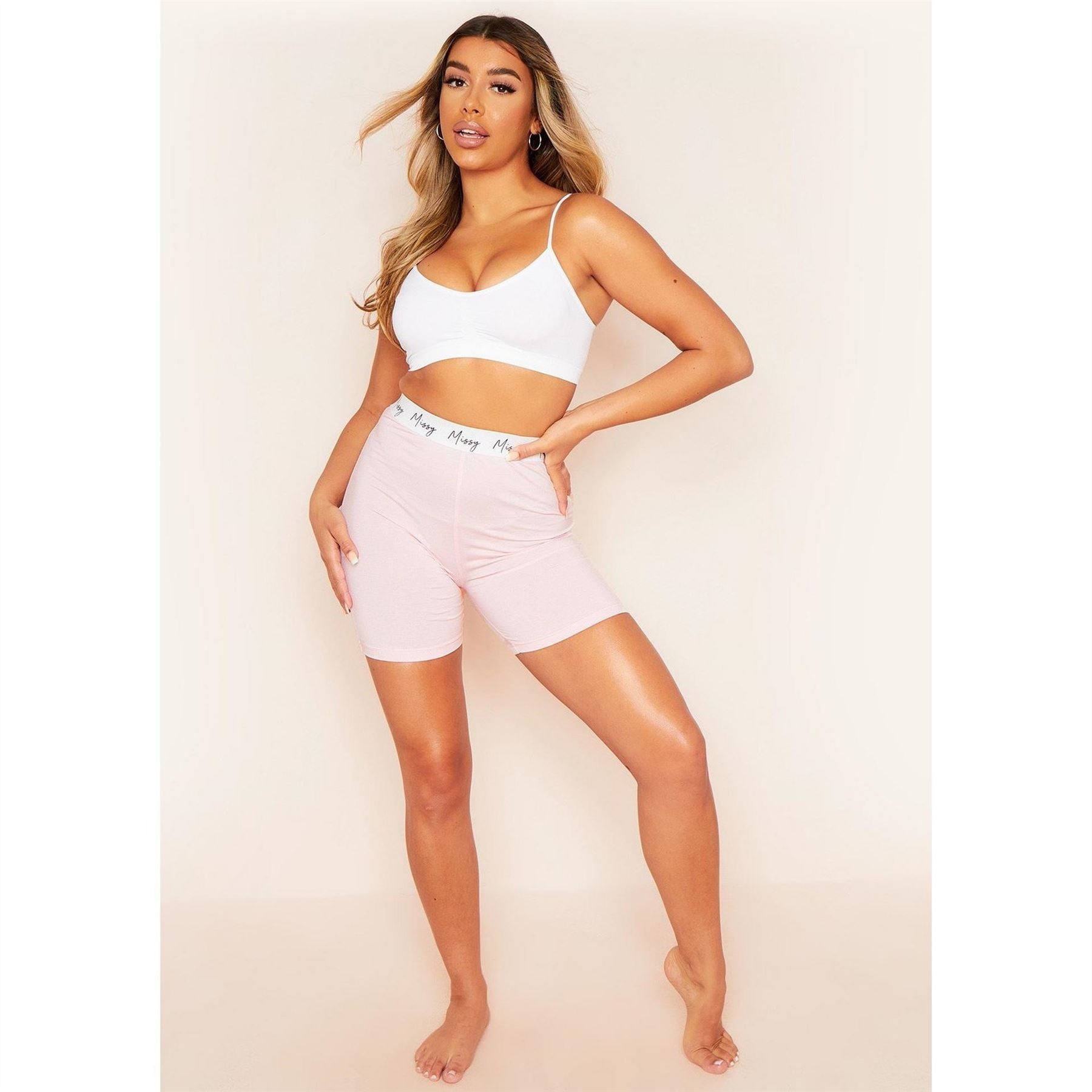 Missy Empire High Waisted Jersey Cycle Shorts