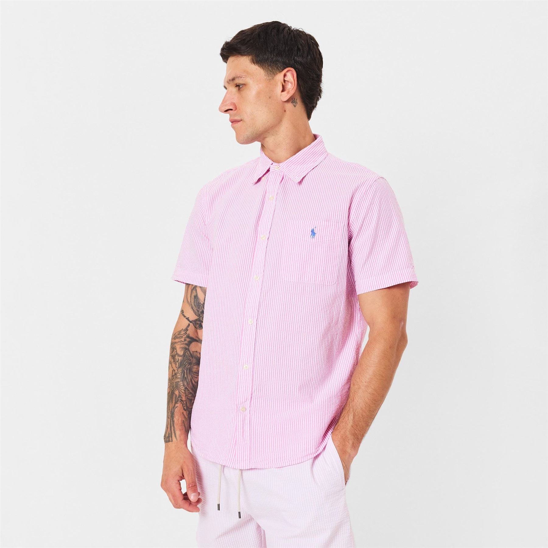 Polo Ralph Lauren Striped Seersucker Short Sleeve Patterned Shirt