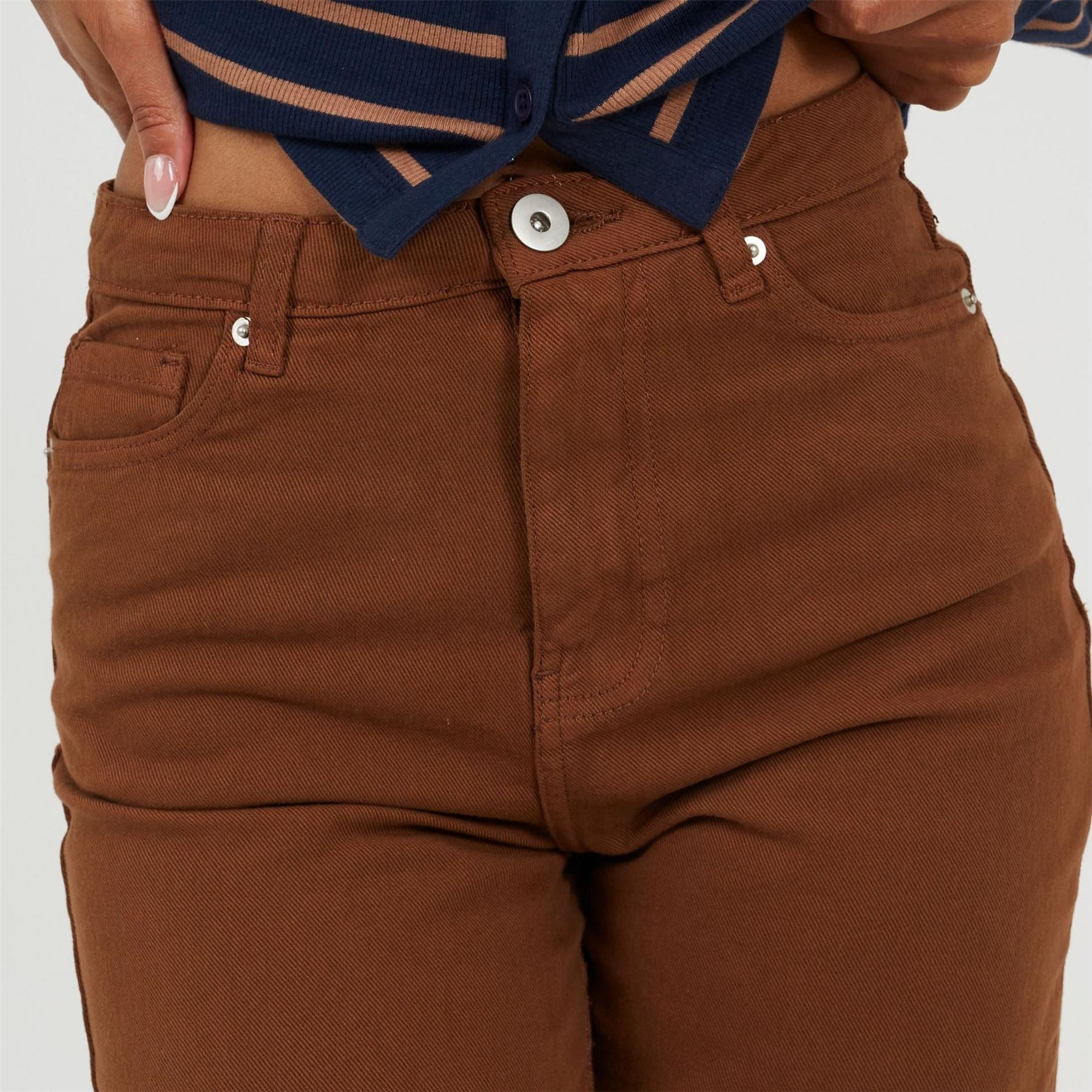 Brave Soul Para High Rise Straight Leg Jeans