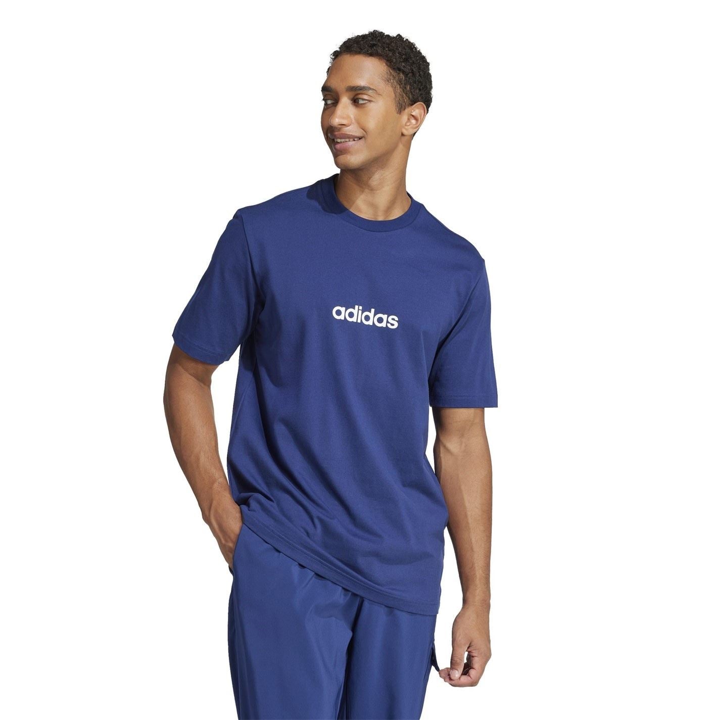 adidas Mens Essentials Single Jersey Logo T-Shirt