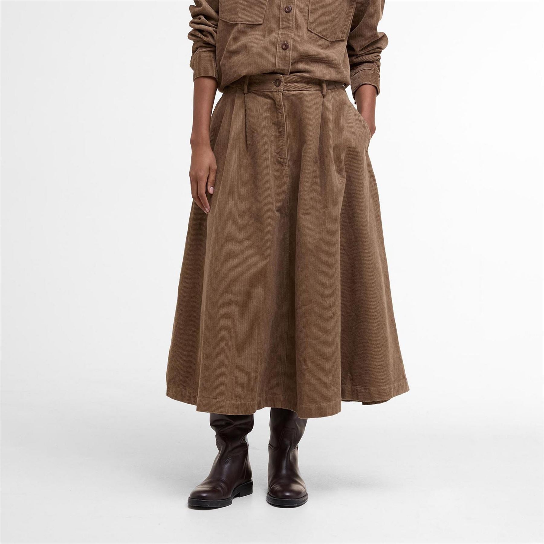 Barbour Cord Midi Skirt