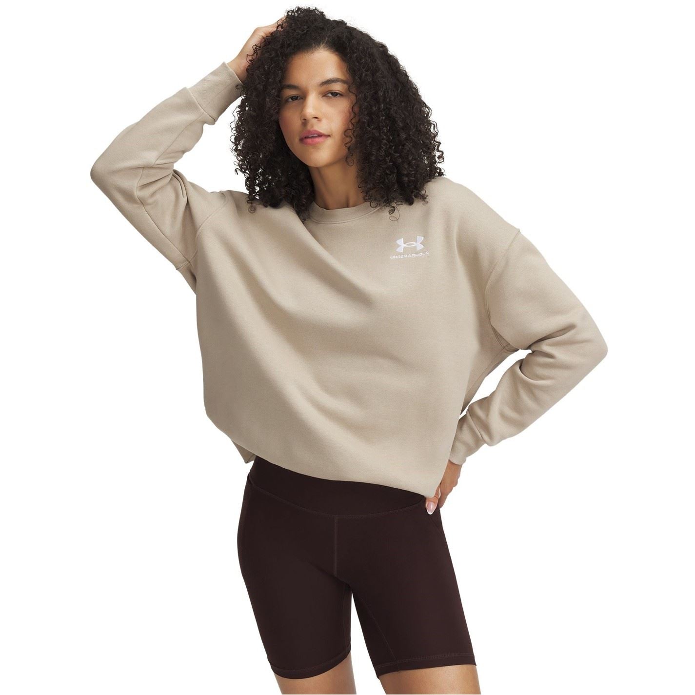 Under Armour Oversize Fit Crew Neck Drop Shoulder Sweatshirt