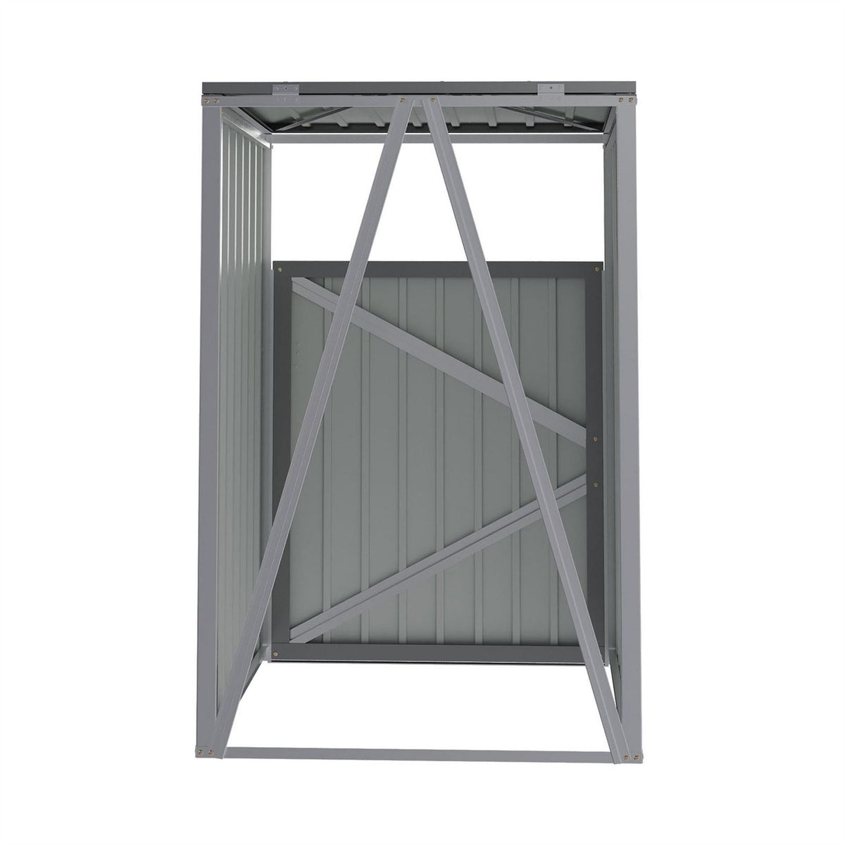 Breeins Galvanised Lockable Sloped Roof Bin Shed