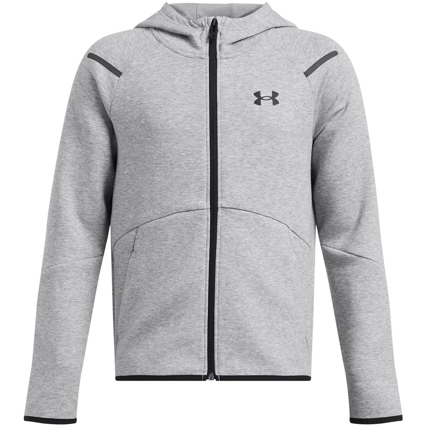 Under Armour Unstoppable Hooded Neck Full Zipper Ribbed Cuff Sweat Jacket
