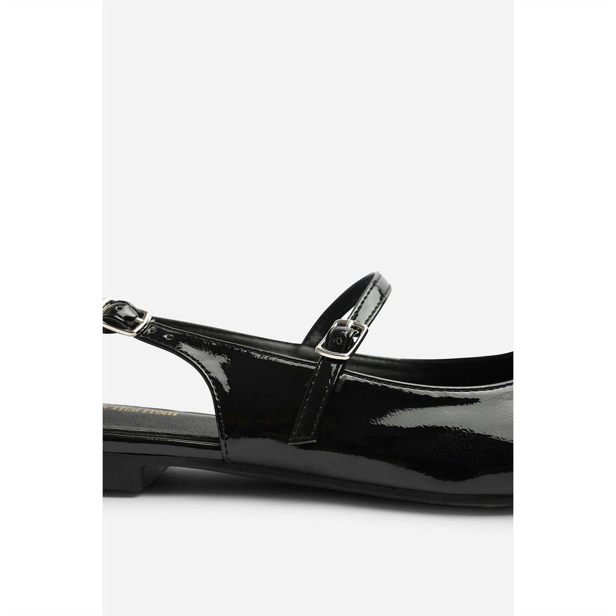 Wheres That From Pointed Toe Mary Jane Open Back Ballet Flats