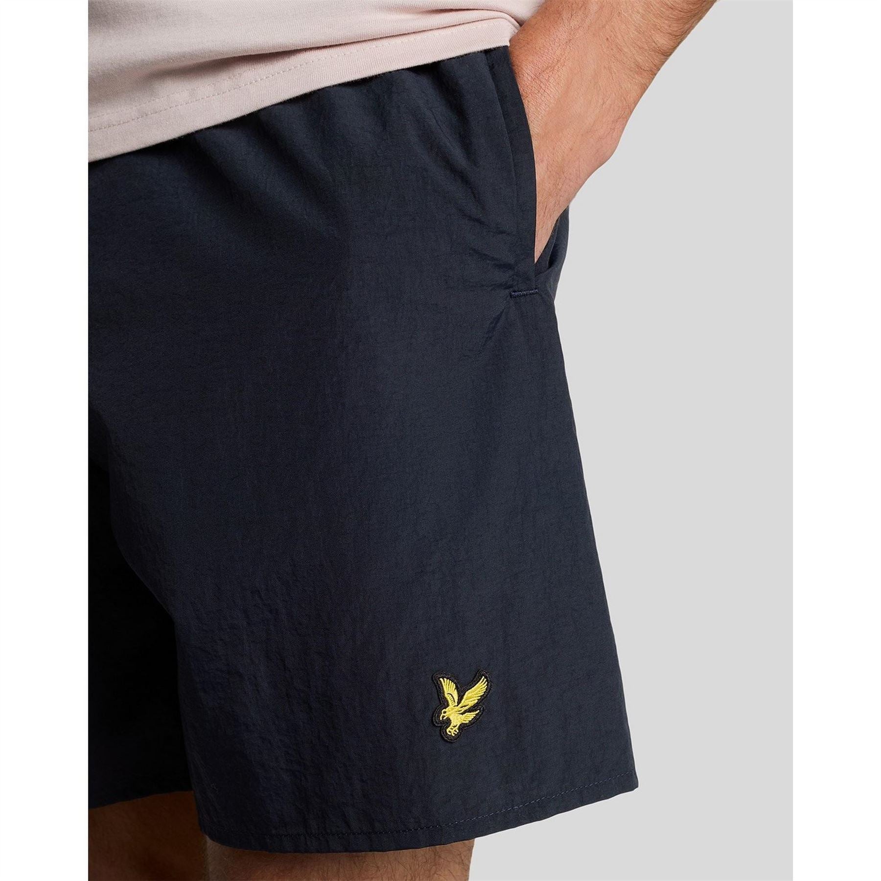Lyle and Scott Plain Swimming Logo Print Shorts