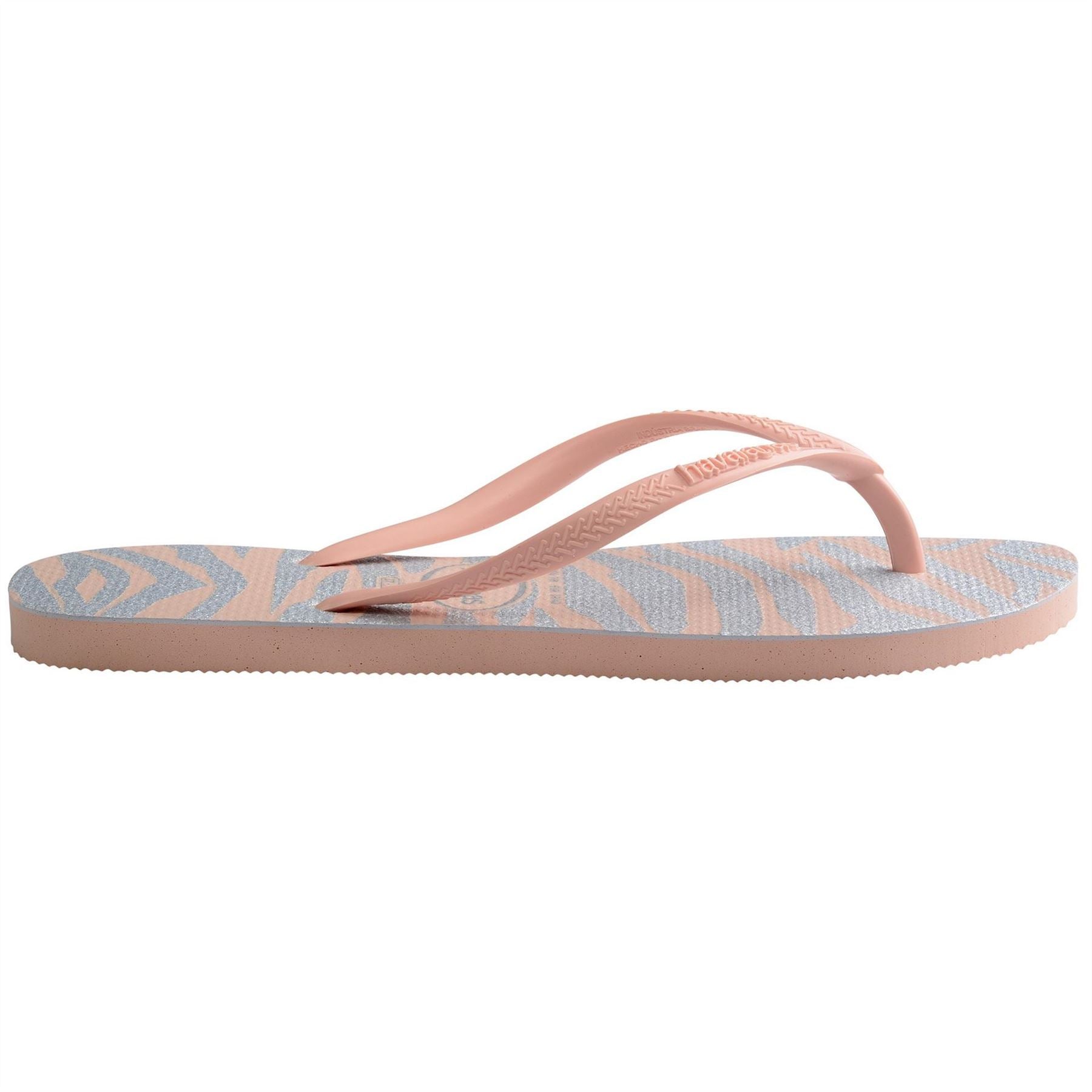 Havaianas Slim Animals Glitter Ballet Rose Flip Flops