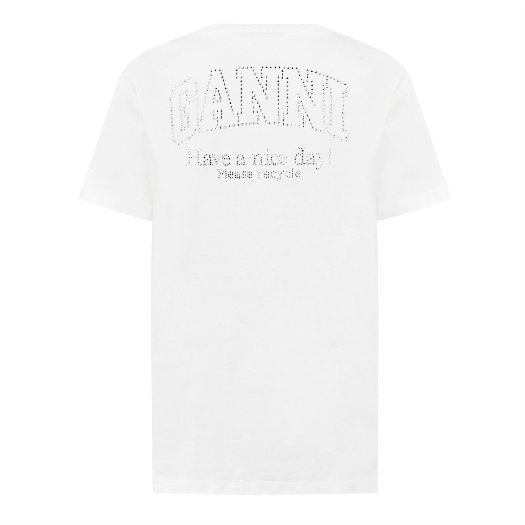 Ganni Rhinestone Regular Fit T-Shirt