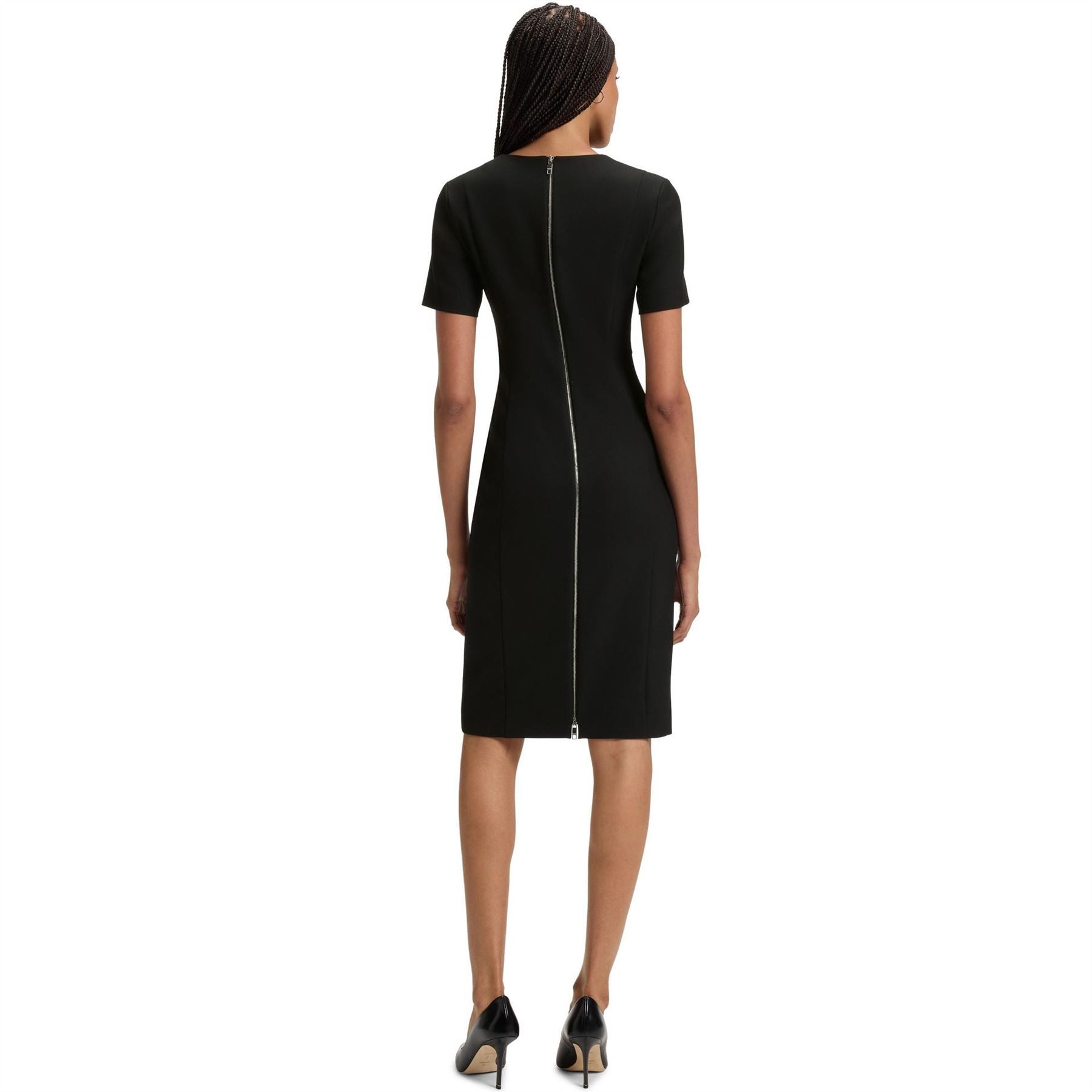 Boss Damaisa V-Neck Short Sleeve Knee Length Dress