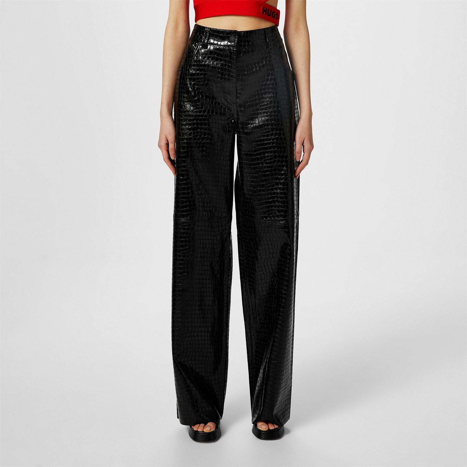 Hugo Hugara Leather Trousers
