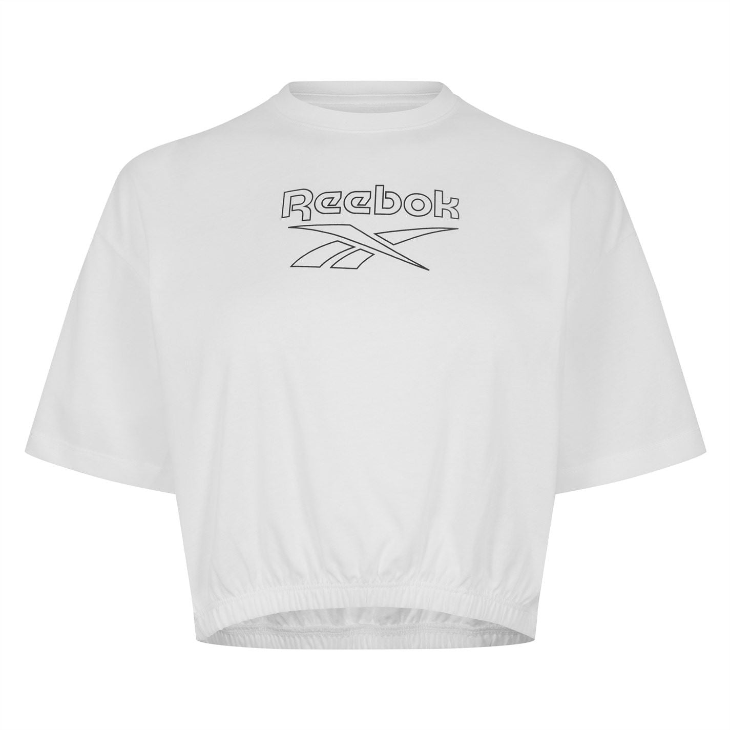 Reebok Cropped Regular Fit Crew Neck T-Shirt