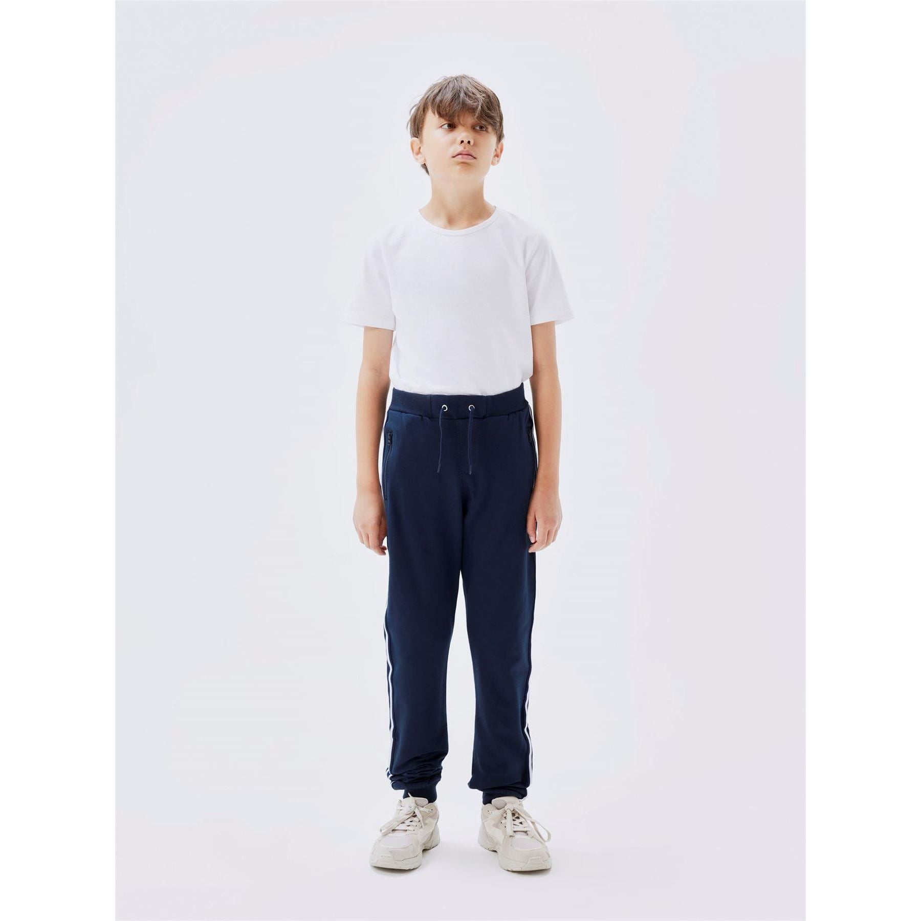 Name It It Bru Side Stripes Solid Patterned Sweatpants