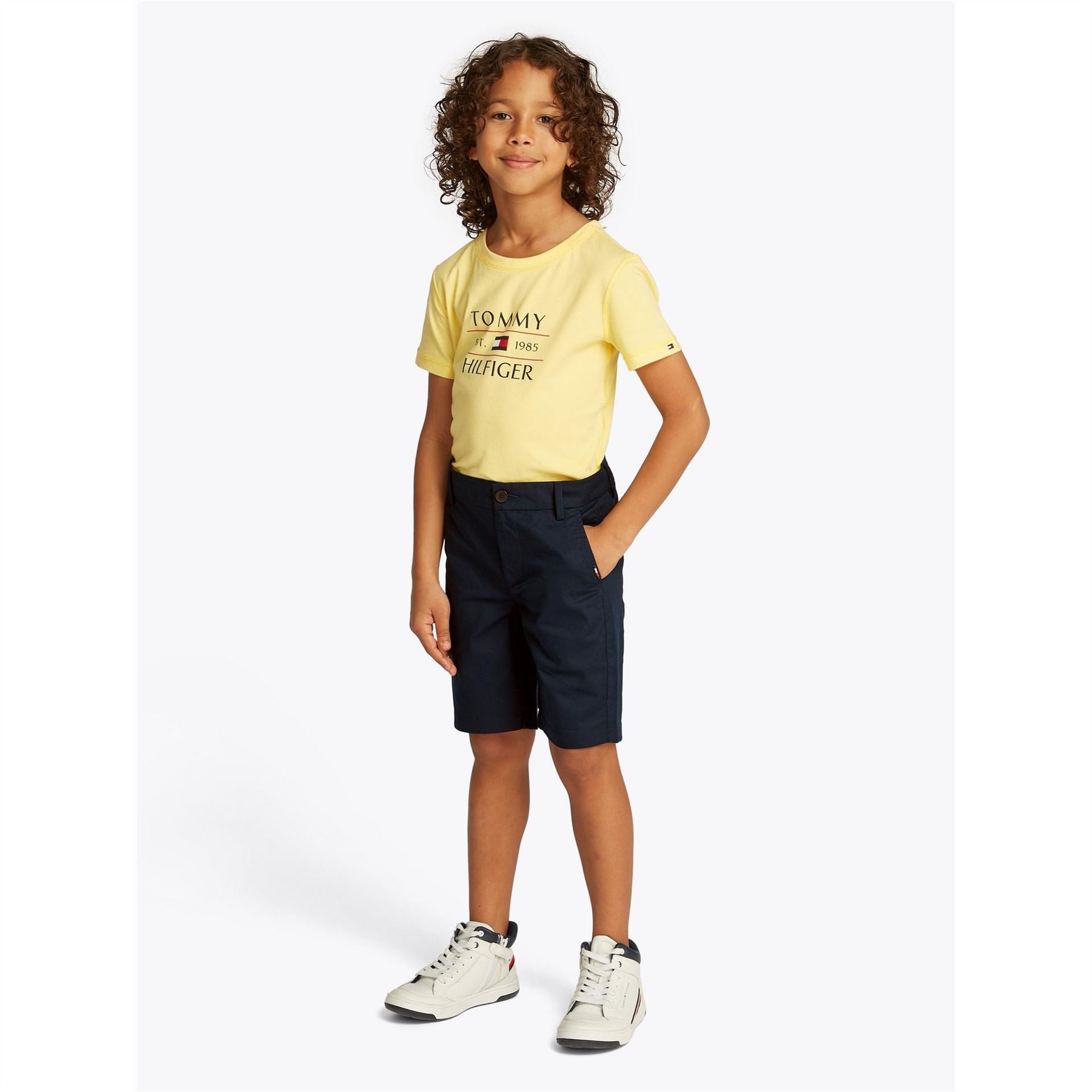 Tommy Hilfiger Solid Patterned Chino Shorts