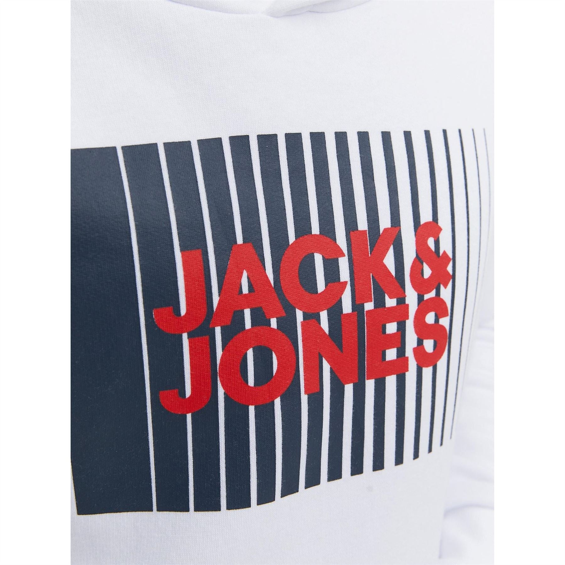 Jack and Jones Play Logo Print Hooded Sweatshirt