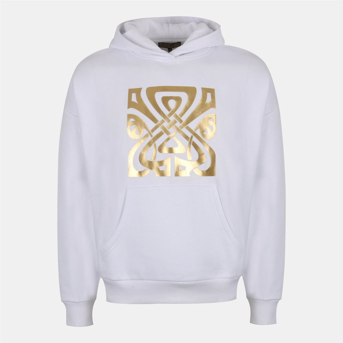 Biba Solid Patterned Hooded Ribbed Cuff Sweat Jacket