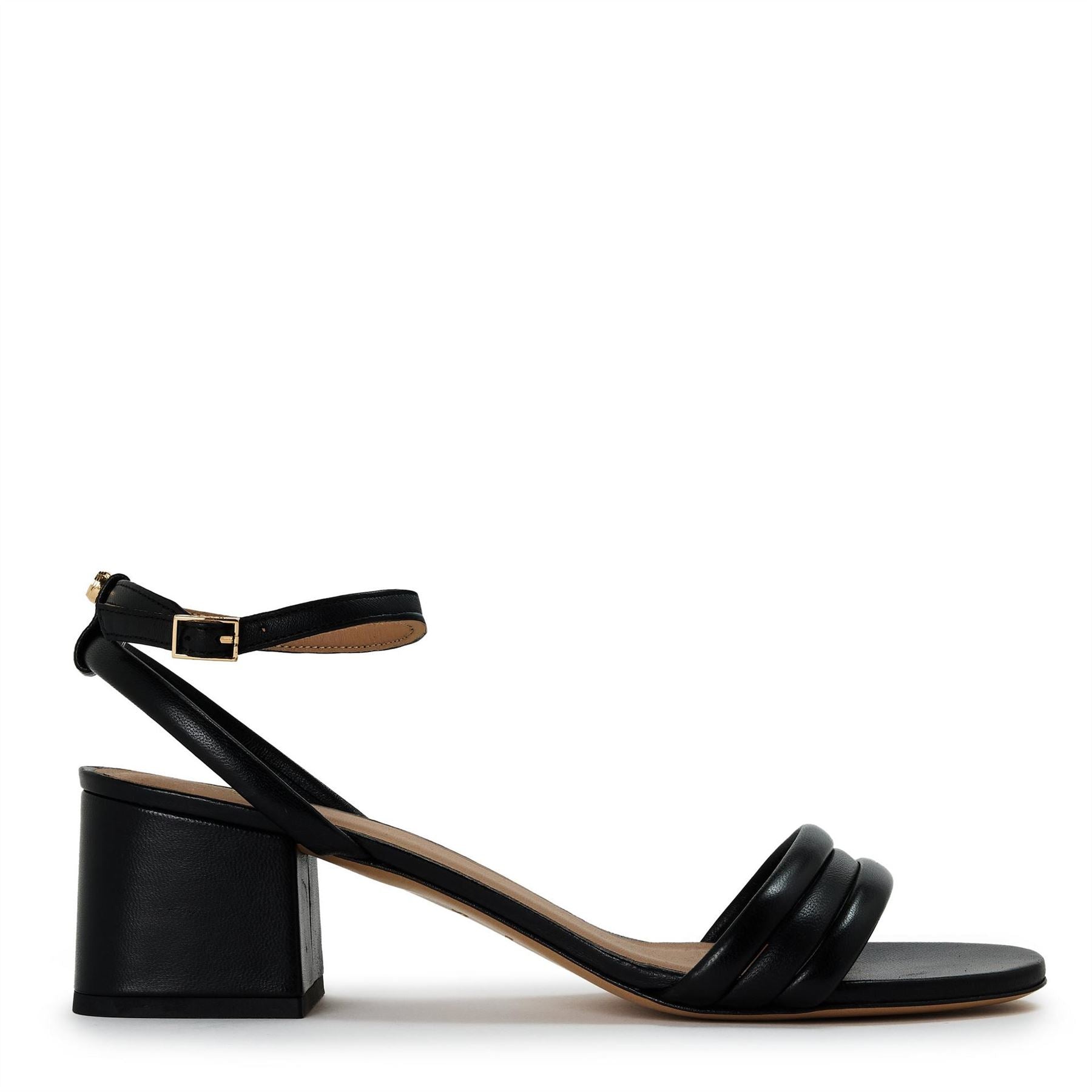 Boss Melanie Block Heel Open Toe Slide Sandals