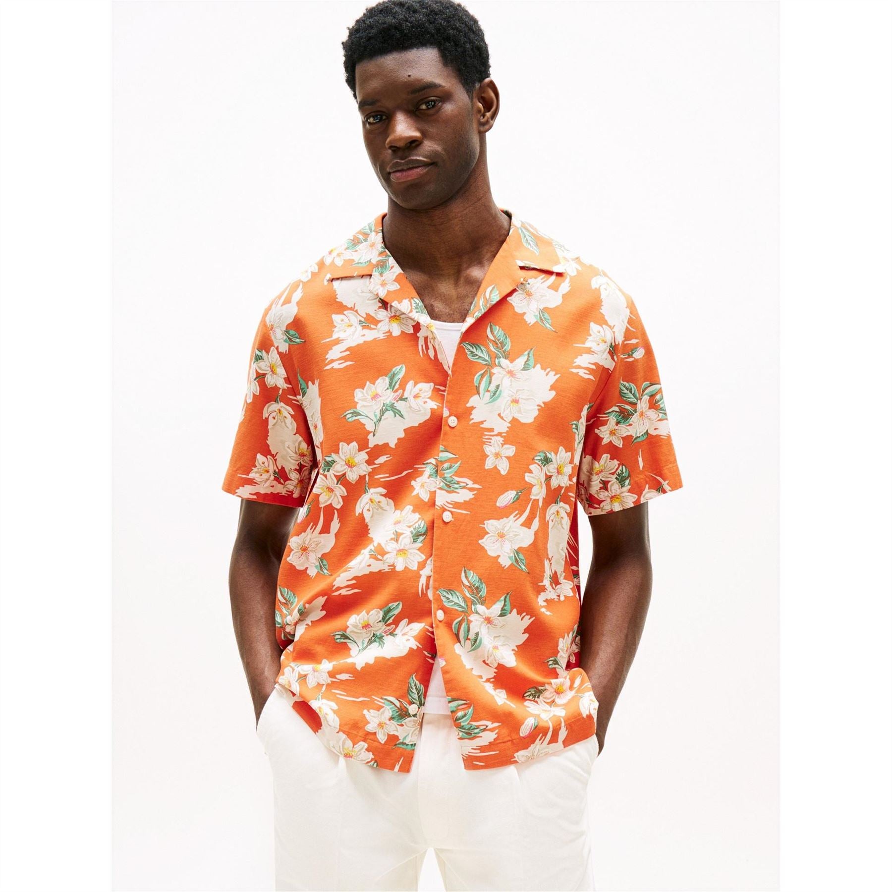 Tommy Hilfiger Floral Regular Fit Short Sleeve Shirt