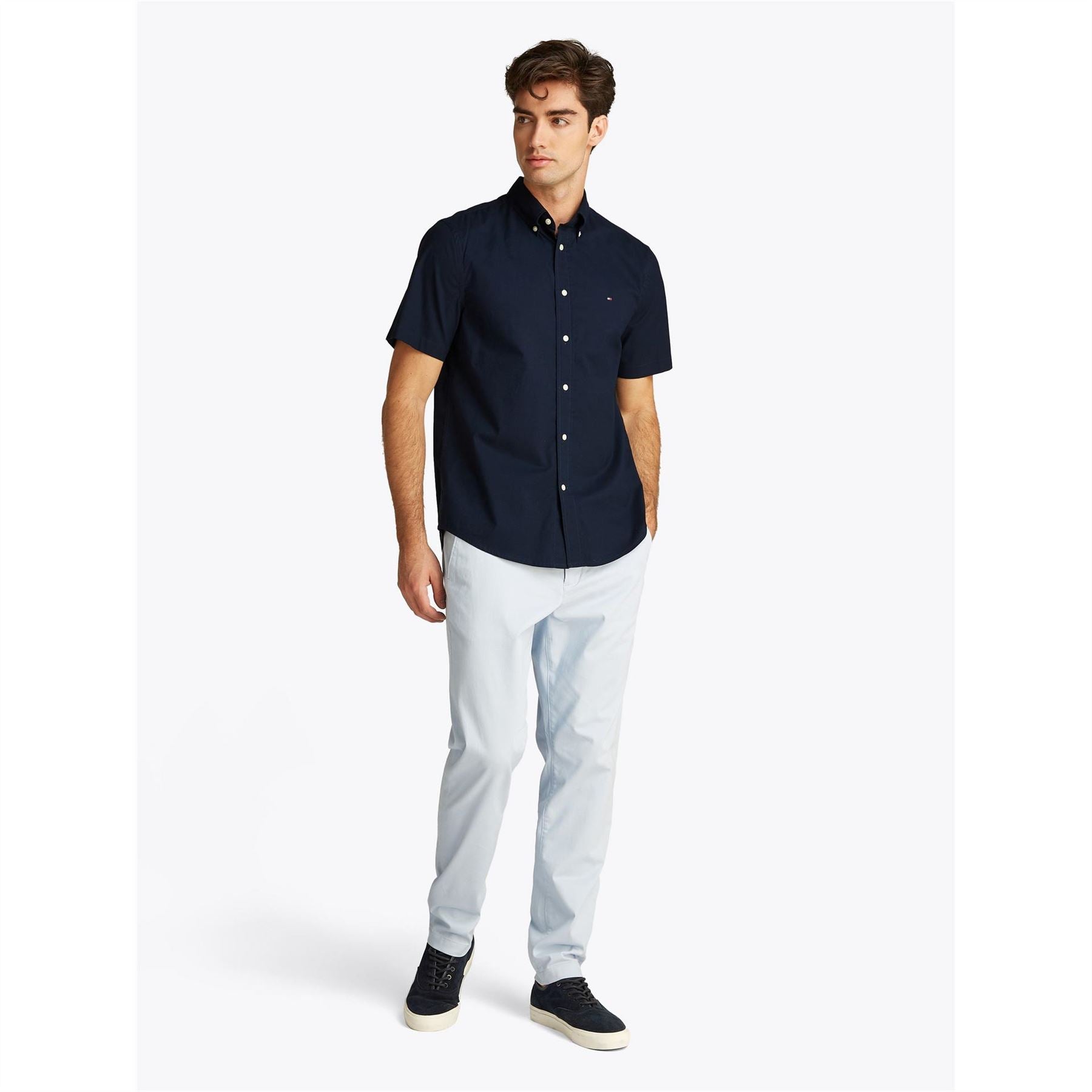 Tommy Hilfiger Poplin Regular Fit Button Down Collar Shirt