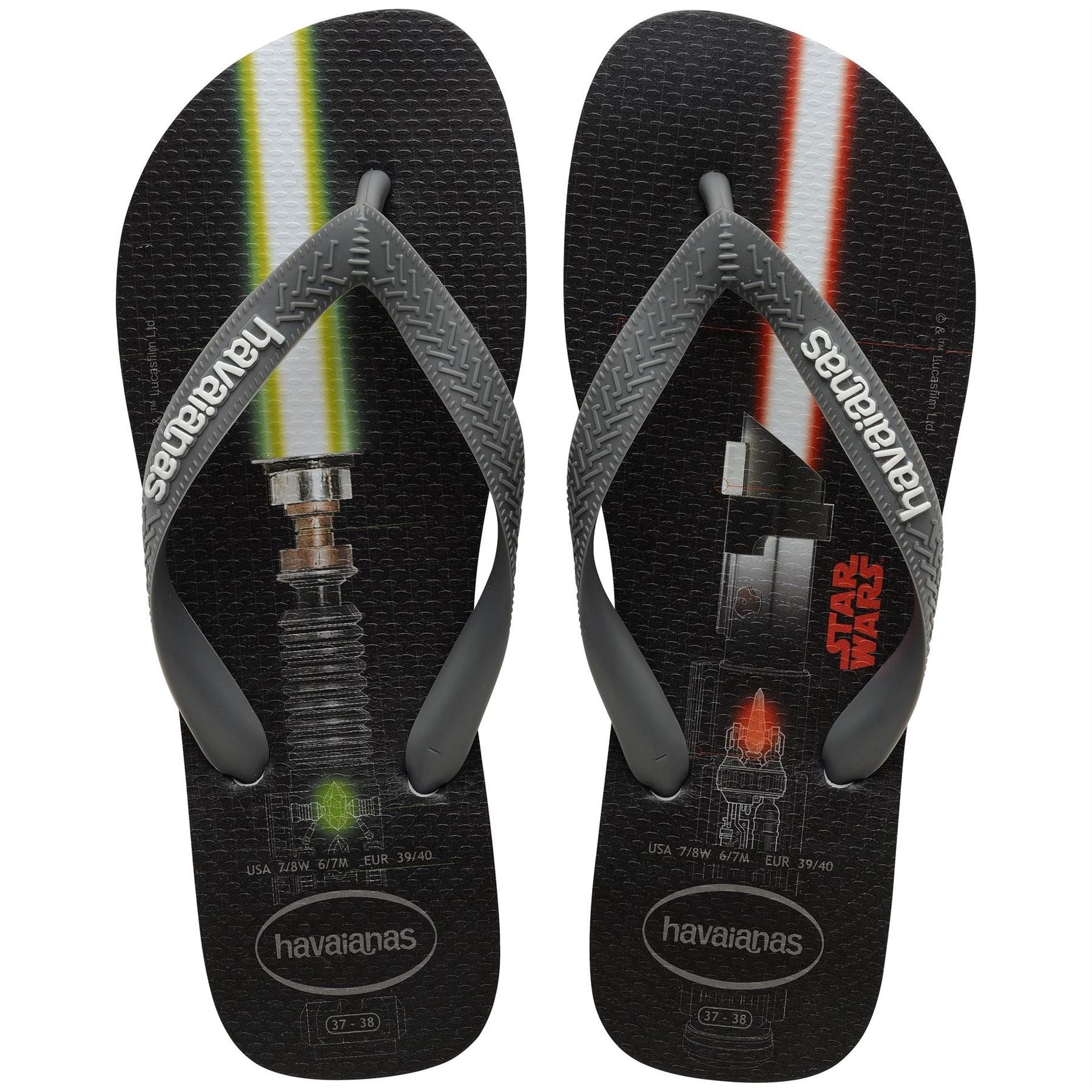 Havaianas Star Wars Black Pop Yellow Flip Flops