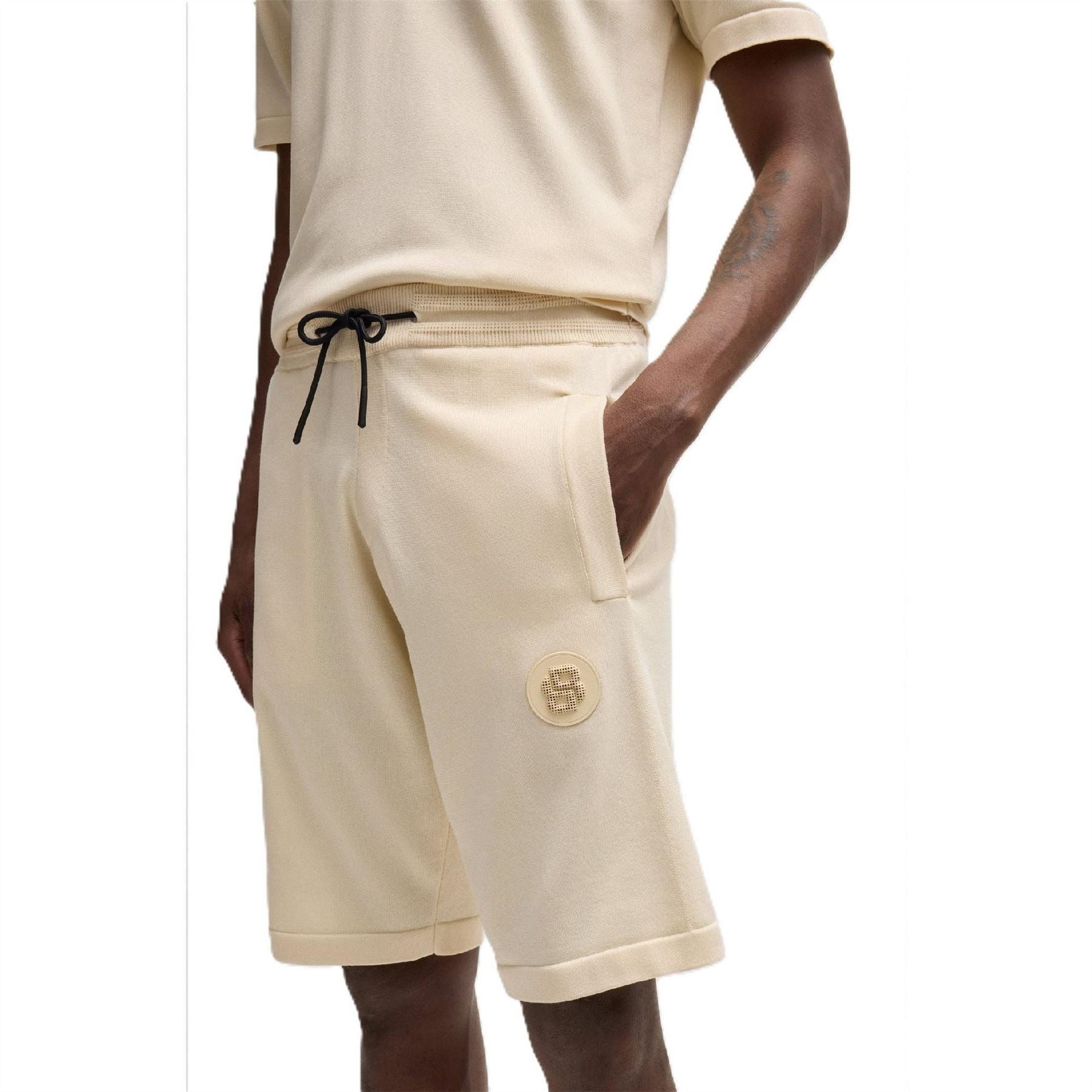 Boss Tolli Knitted Sweat Shorts with Elasticated Waistband