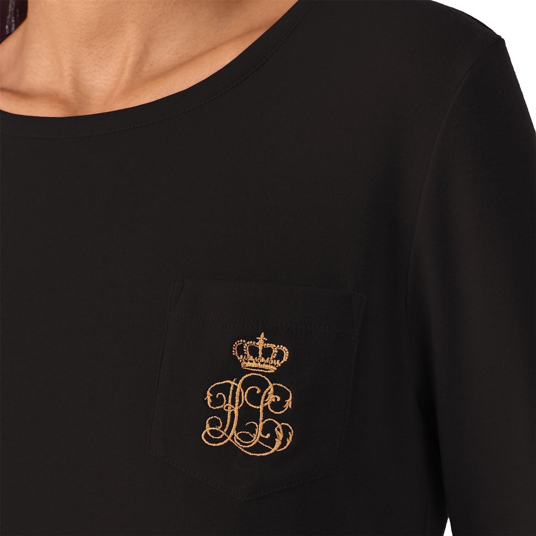 Lauren by Ralph Lauren Fleece Crew Neck Long Sleeve Pyjama Set