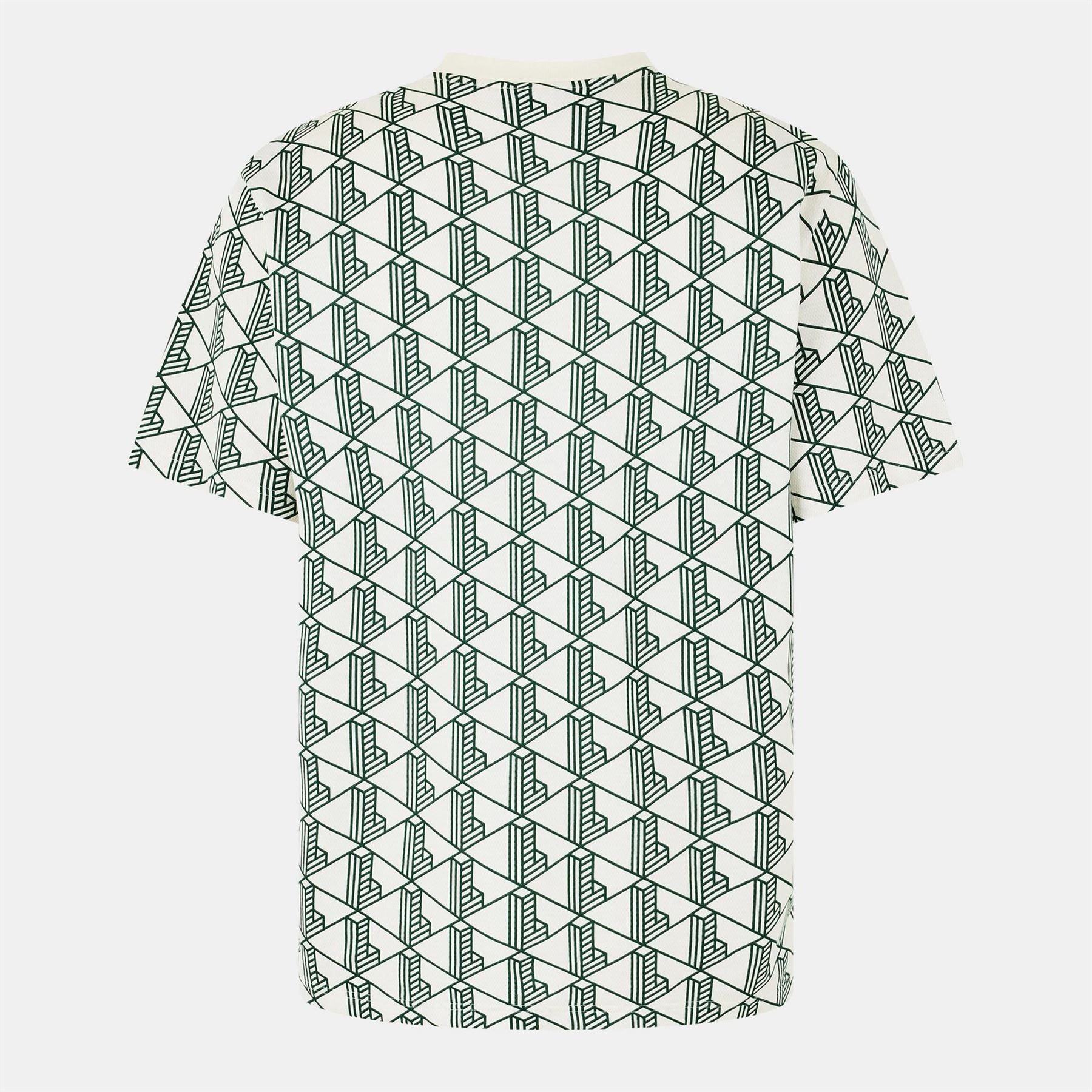Lacoste Regular Fit Over Print Crew Neck T-Shirt