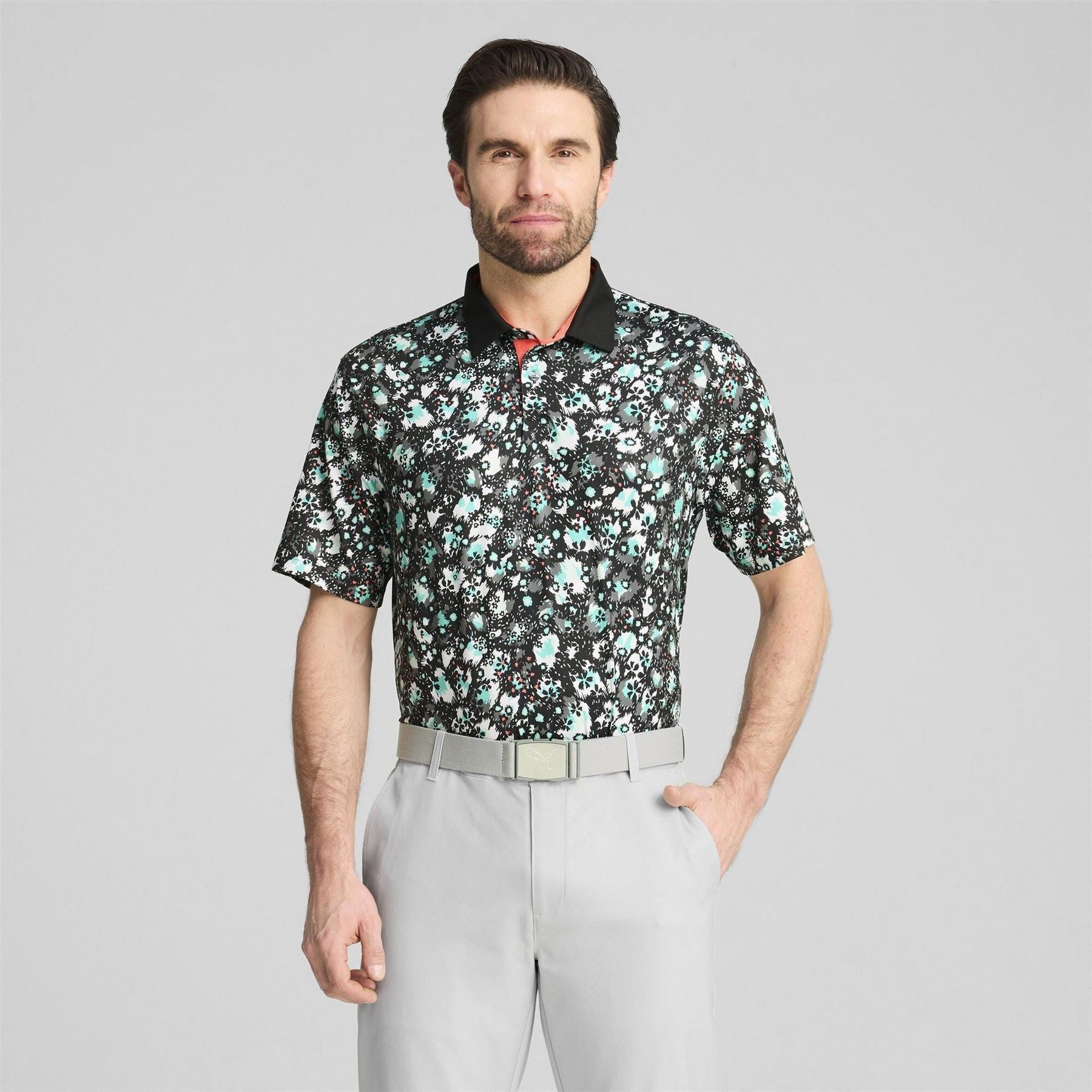 Puma Mens Cloudspun Abstract Camo Polo Shirt