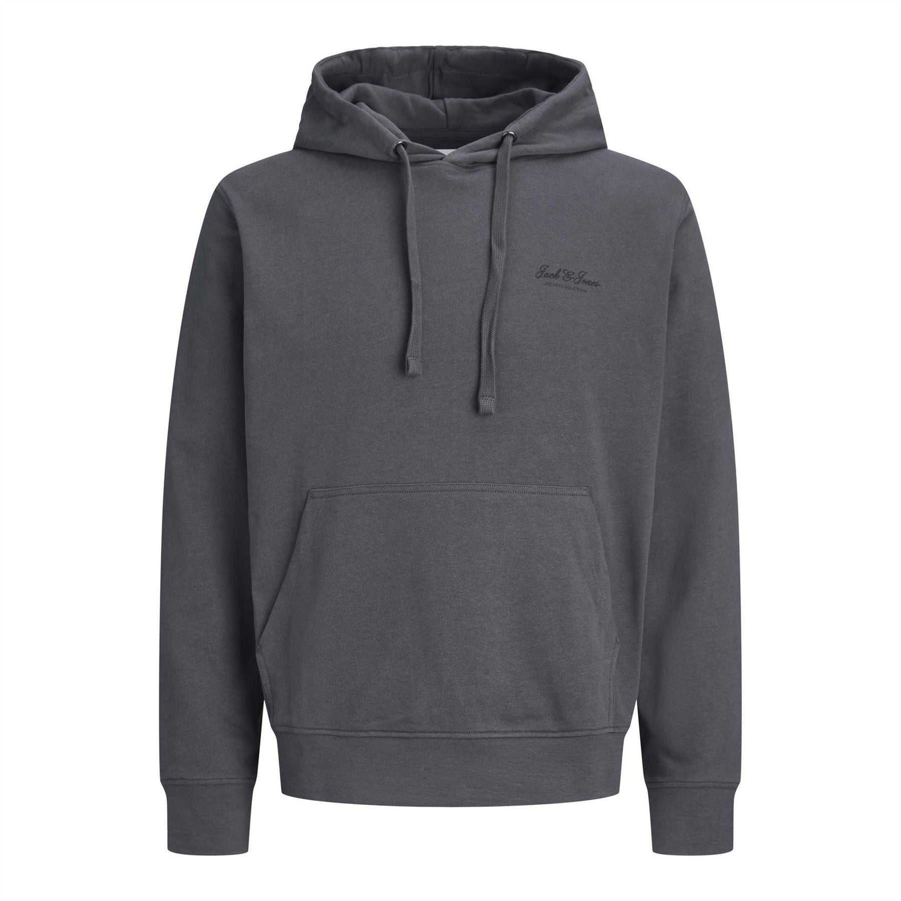 Jack and Jones Archive Text Graphic Kangaroo Pocket Hoodie