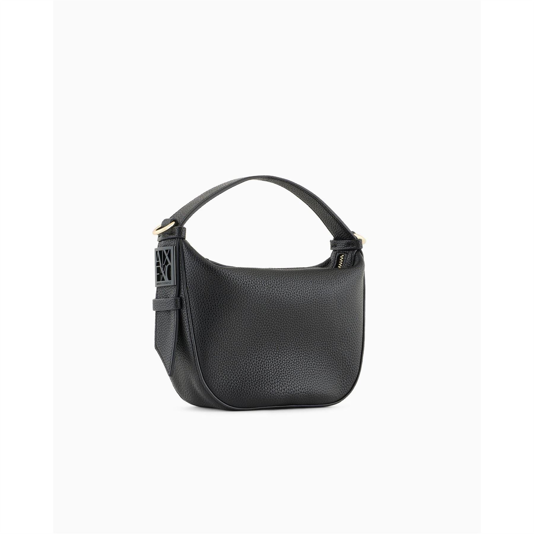 Armani Exchange Exchange Crescent Shape Hobo Bag with Logo
