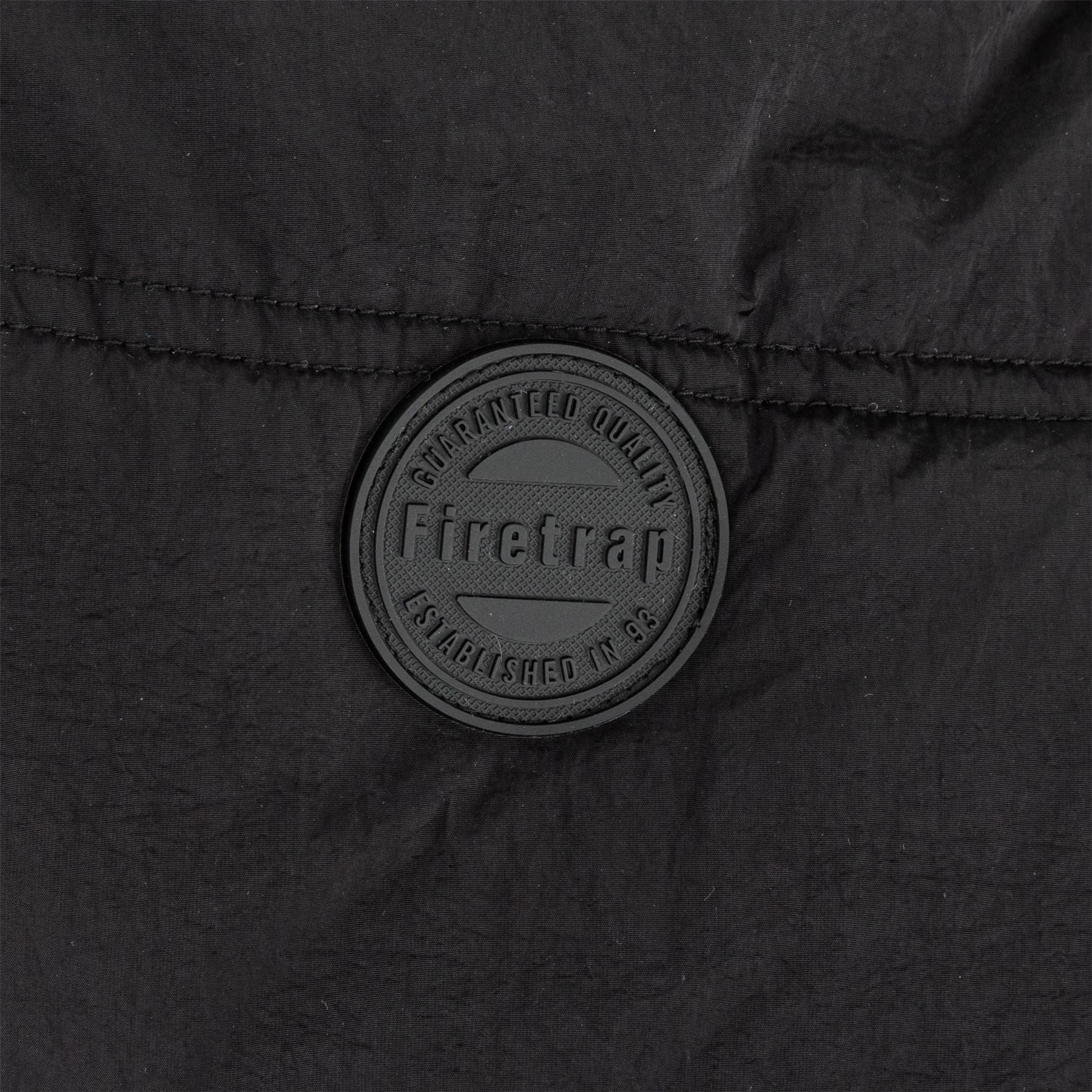 Firetrap Windproof Water Resistant Hooded Long Sleeve Short Puffer Jacket