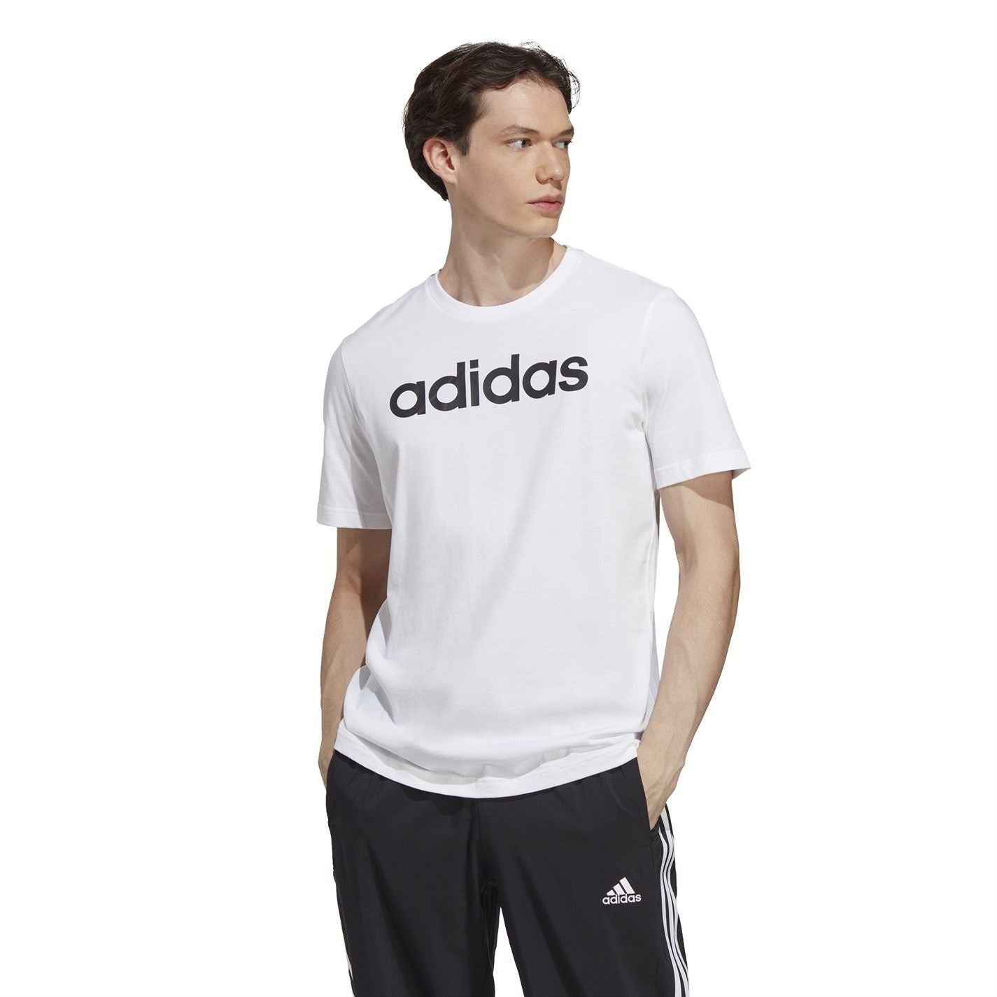 adidas Mens Essentials Single Jersey Logo T-Shirt