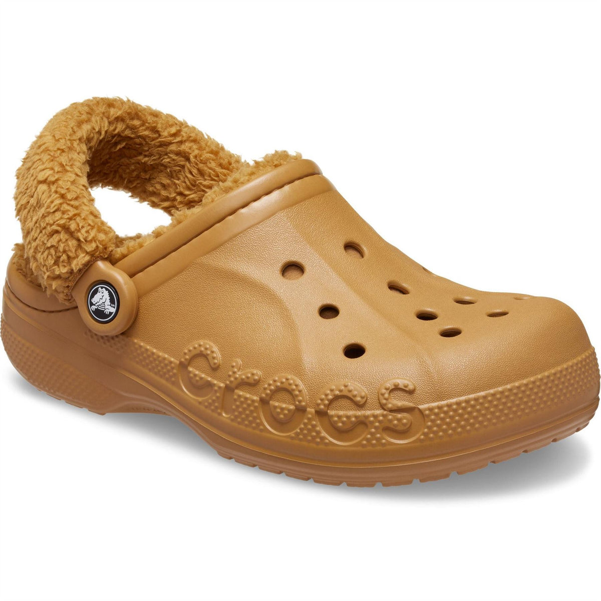 Crocs Baya Lined Fuzz Strap Mule Slippers