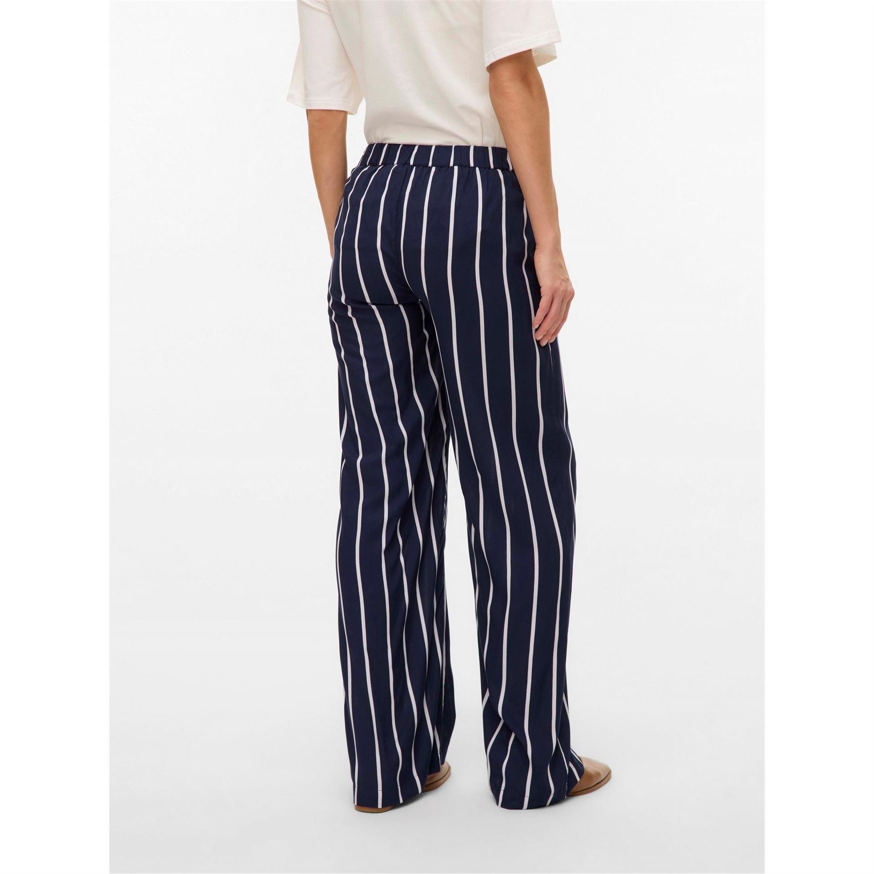 Mamalicious Mlsilvie Vertical Stripe Wide Leg Pants