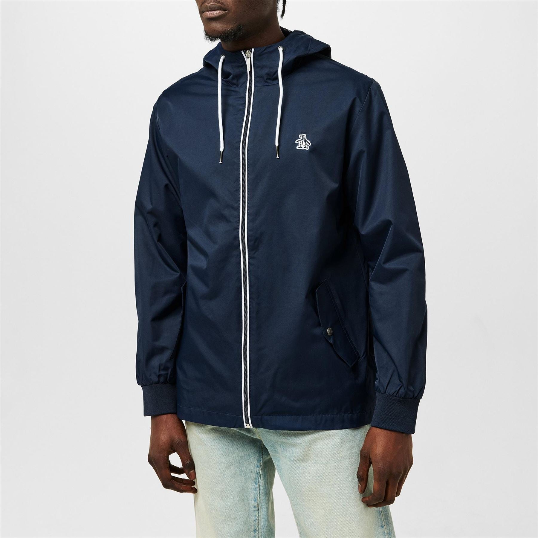 Original Penguin Cropped Hooded Penguin Long Sleeve Top