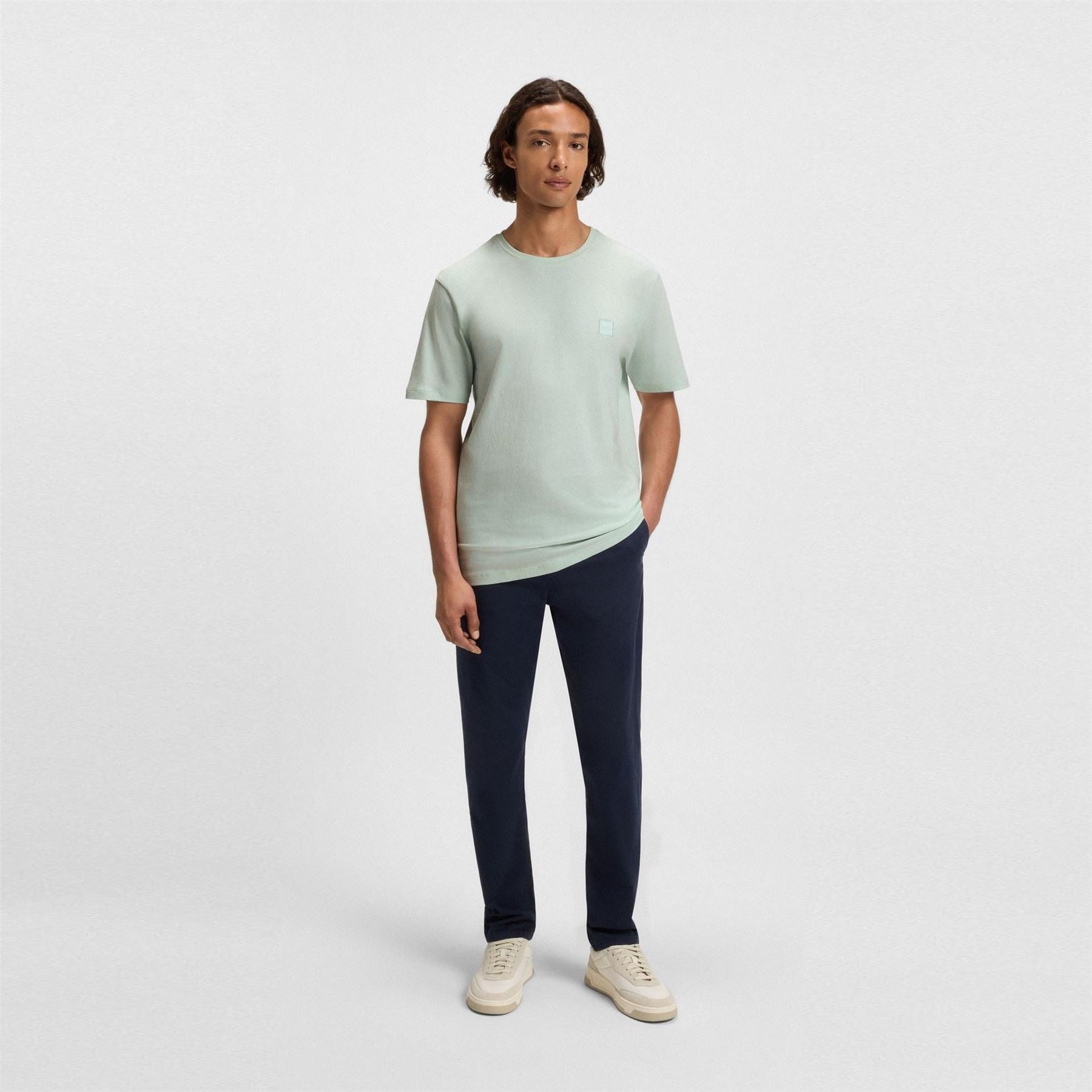 Boss BOSS ORANGE Tales T Shirt with Logo Patch Premium Cotton