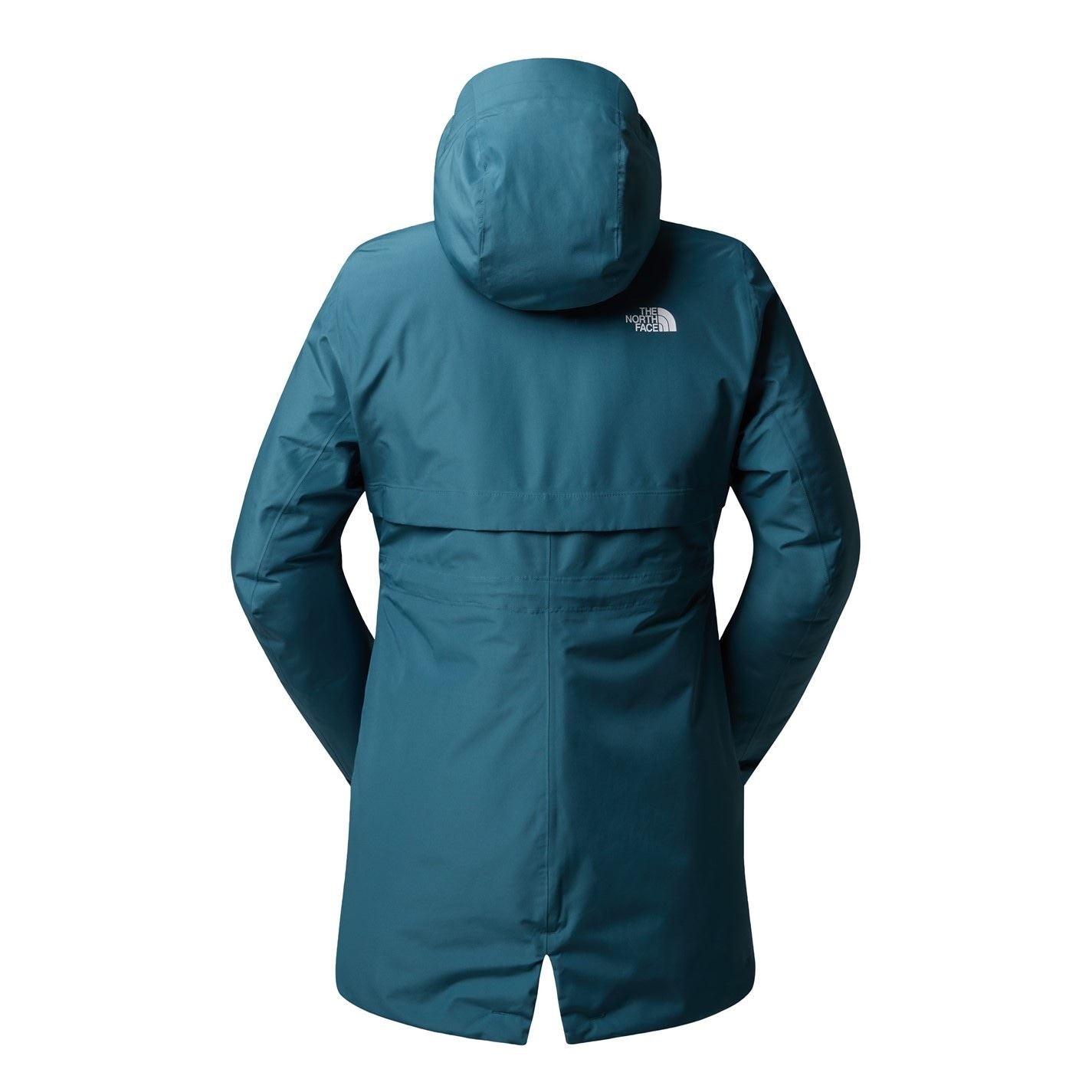 The North Face Hikesteller Hooded Solid Patterned Parka Coat with Zipped Pocket