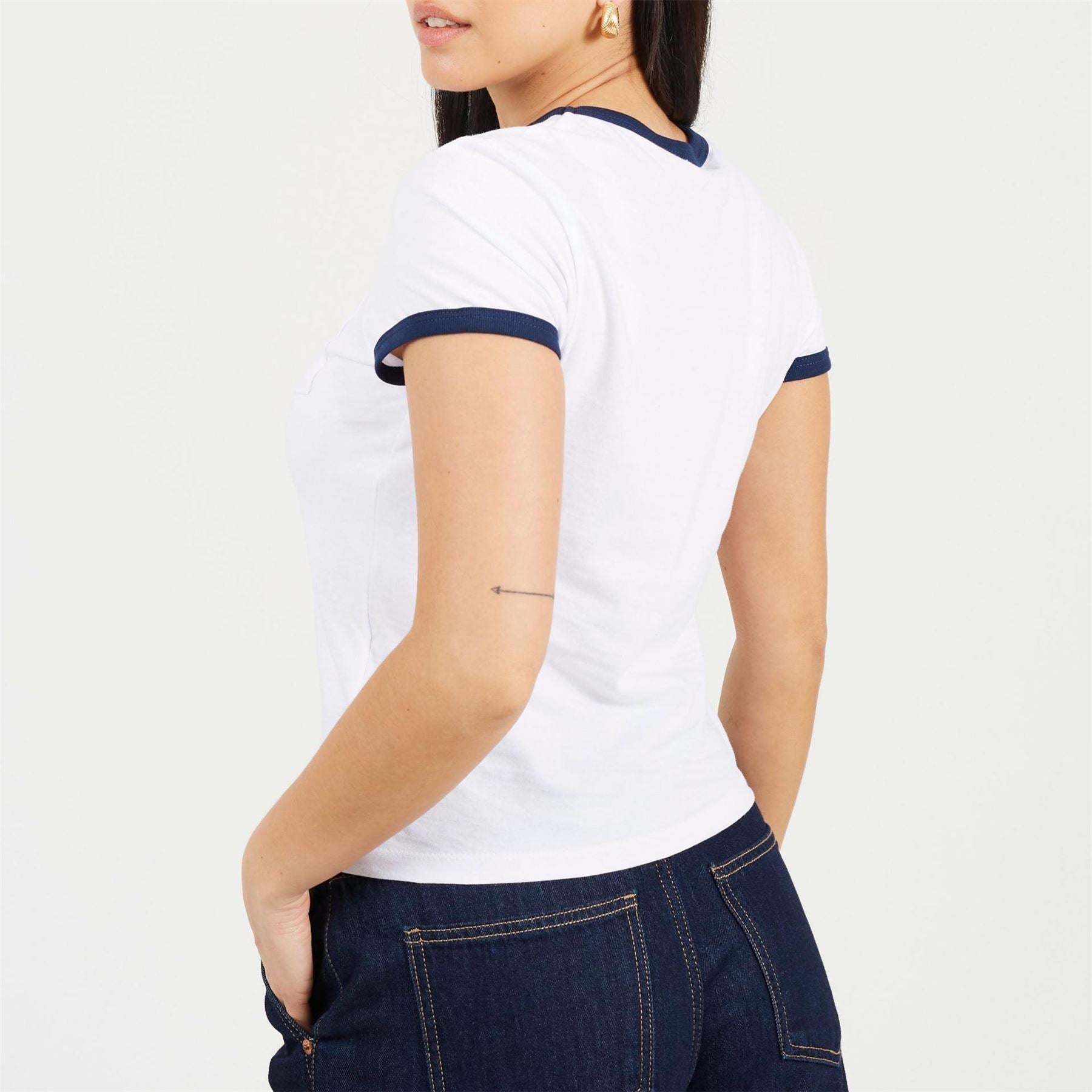 Brave Soul Sleeve Chest Pocket T Shit With Contrast Neck And Sleeve Rib