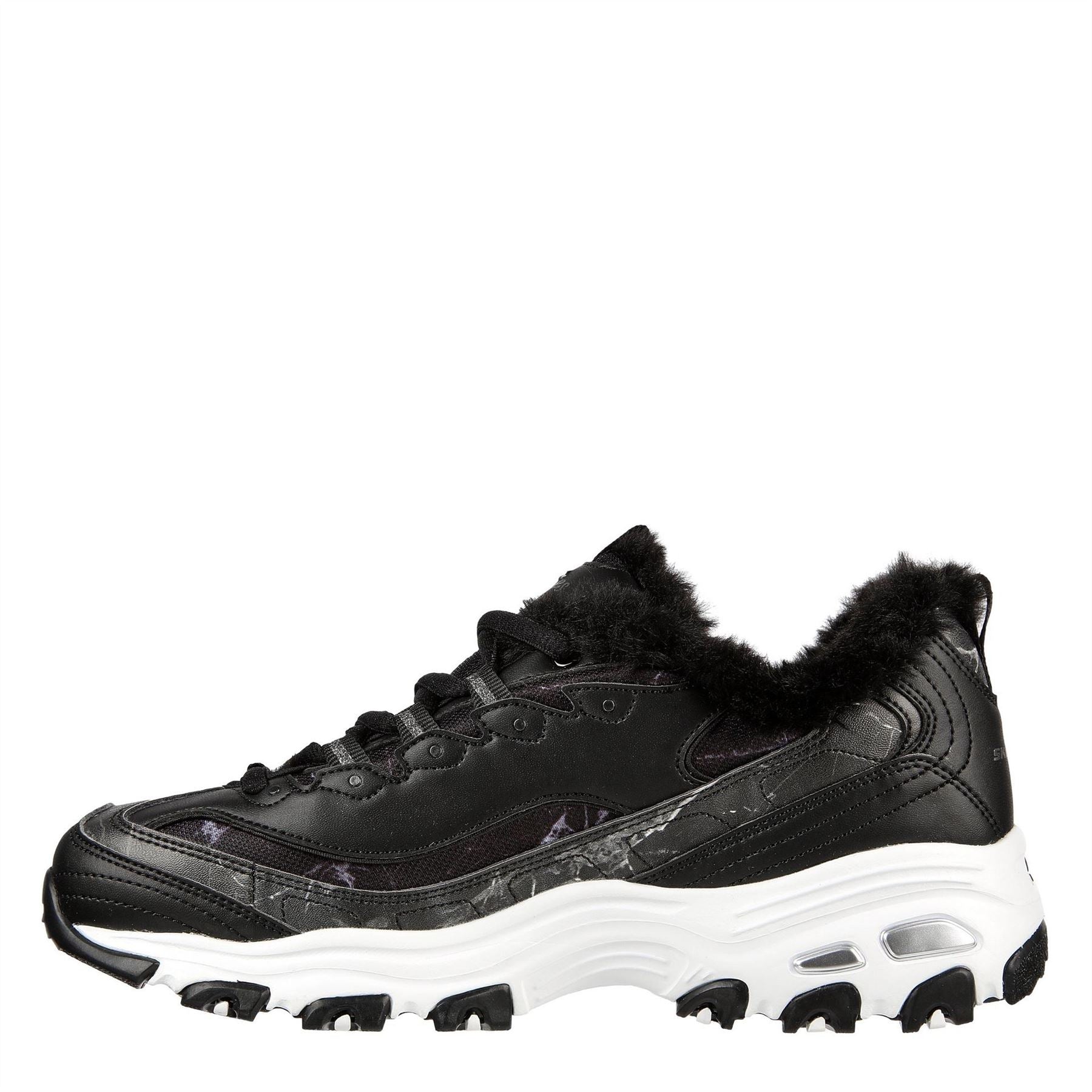 Skechers D Lites1 0 Marble Patterned Lace-Up Sneakers