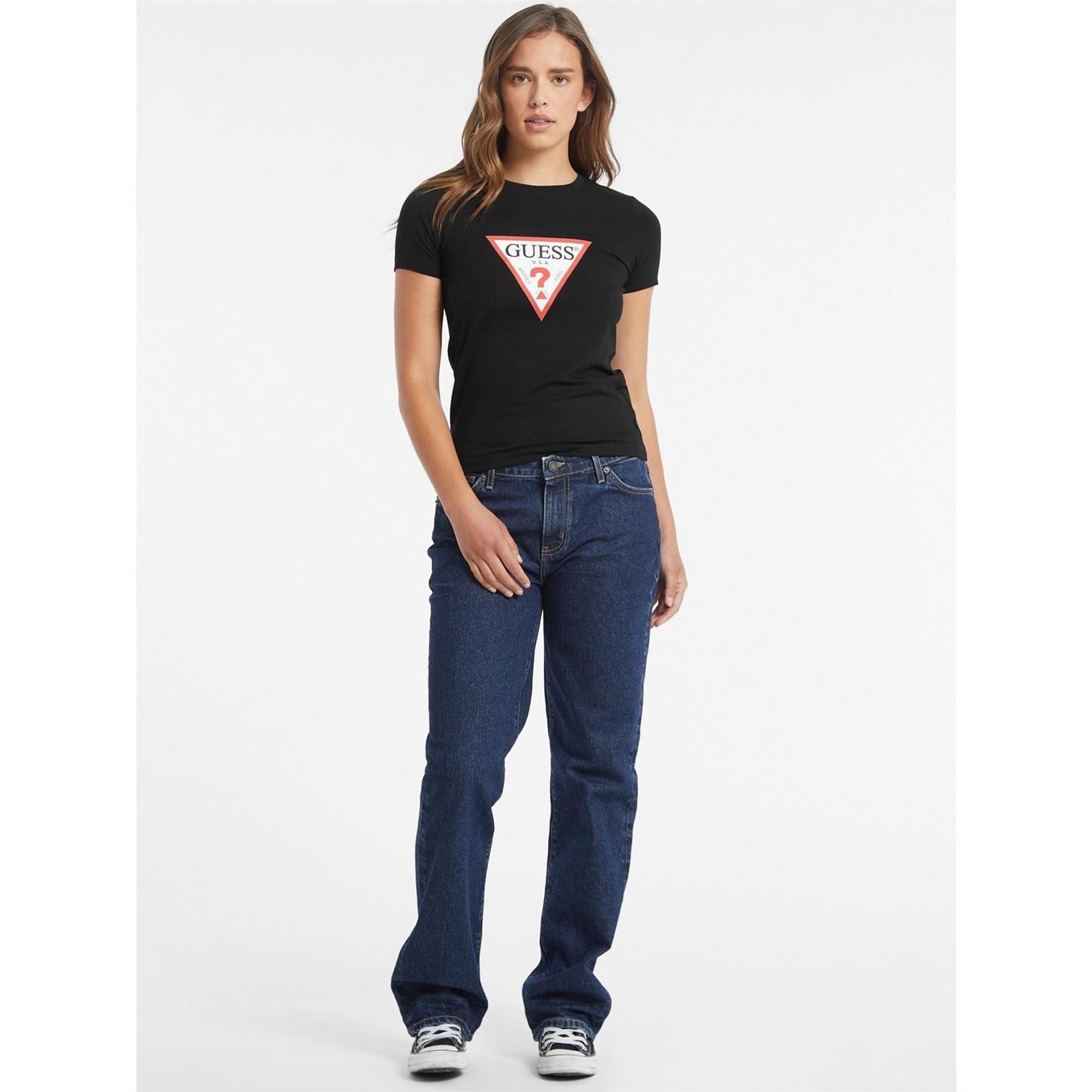 Guess Tri Icon Slim Fit Crew Neck T-Shirt